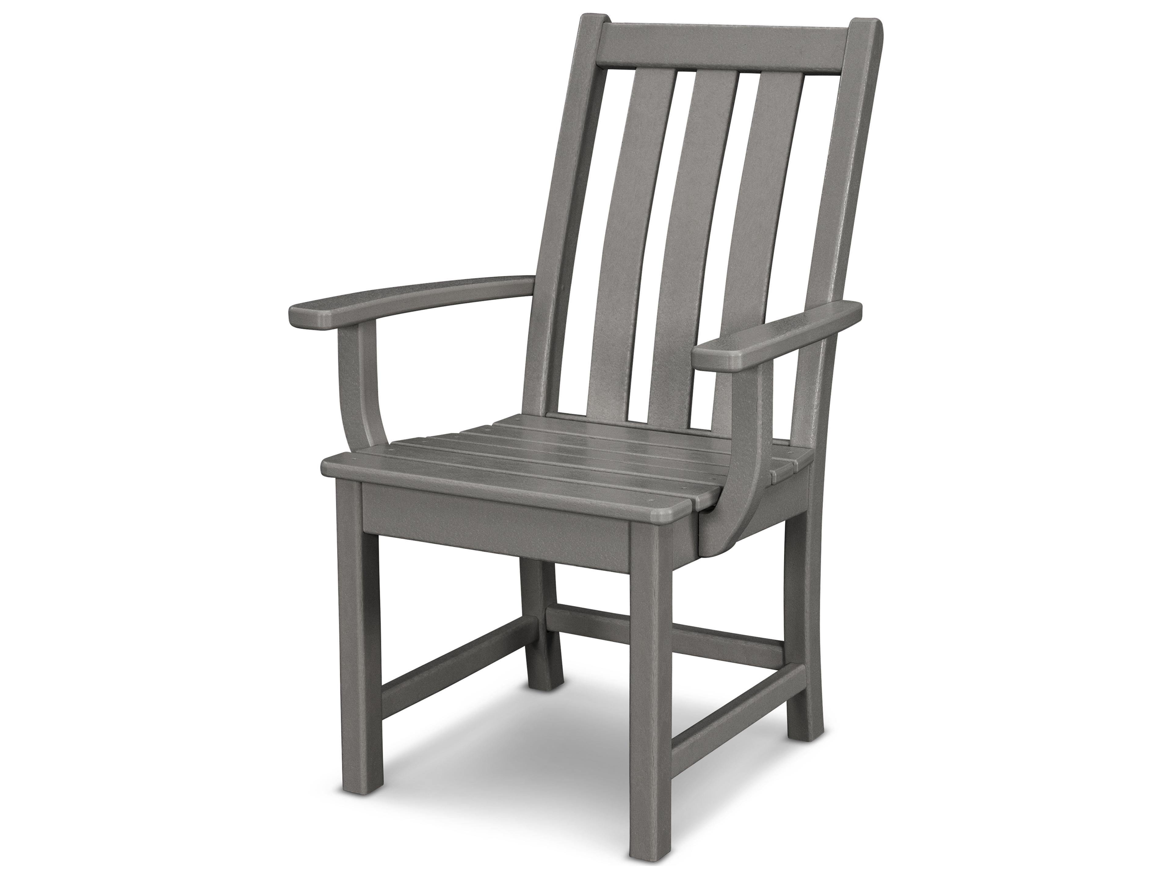 POLYWOOD® Vineyard Recycled Plastic Outdoor Patio Dining Arm Chair