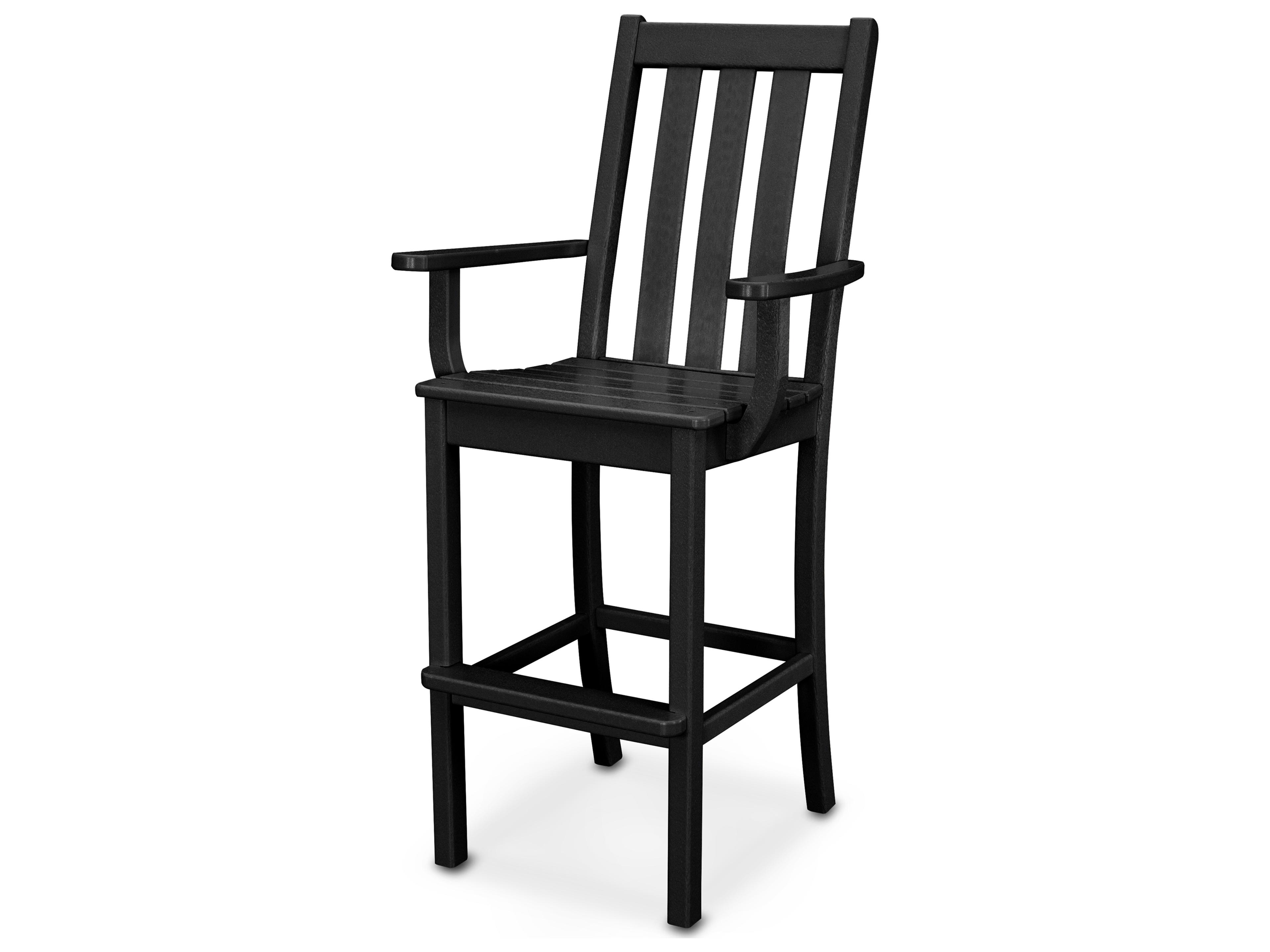 Vineyard Recycled Plastic Outdoor Patio Bar Arm Chair