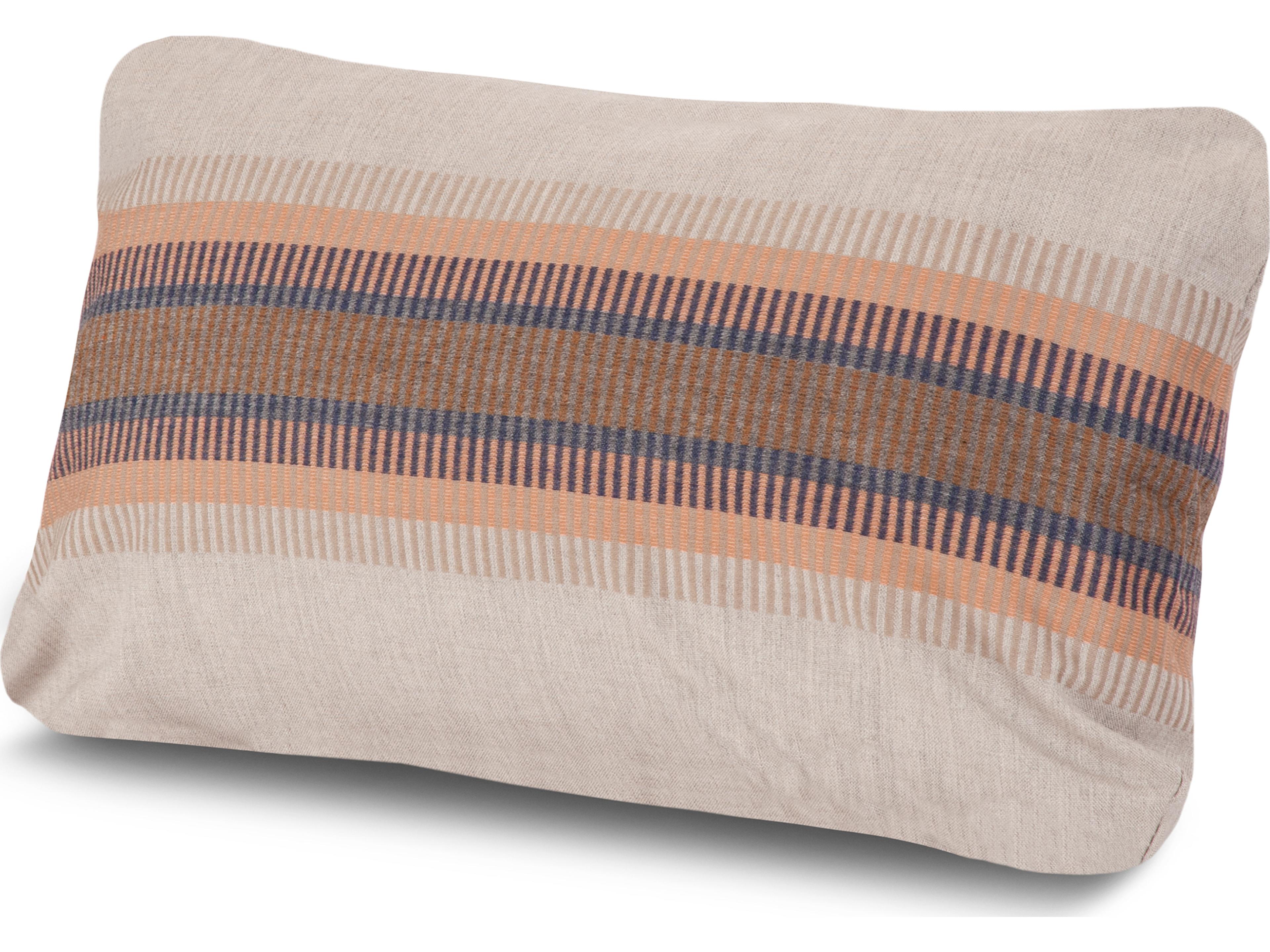 POLYWOOD® Ateeva Outdoor Lumbar Pillow in Chelsey Trellis Coral