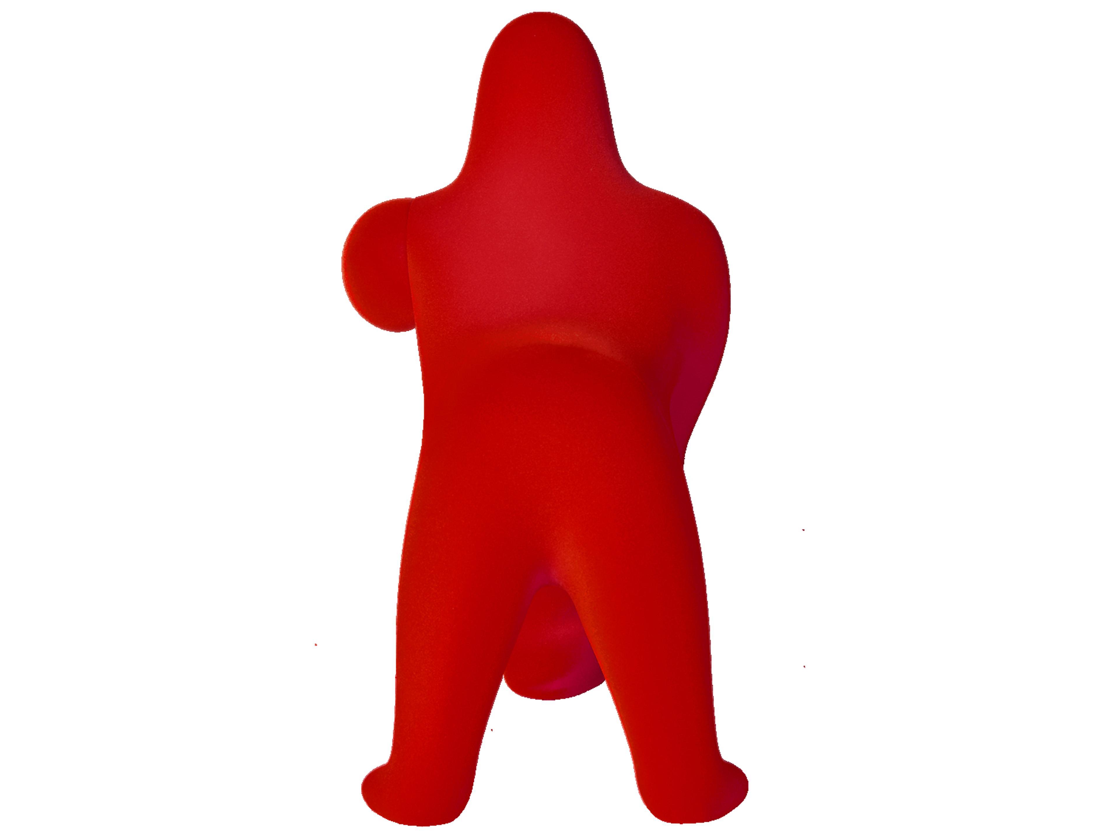 Qeeboo Kong XS Red Mix Velvet Table Lamp