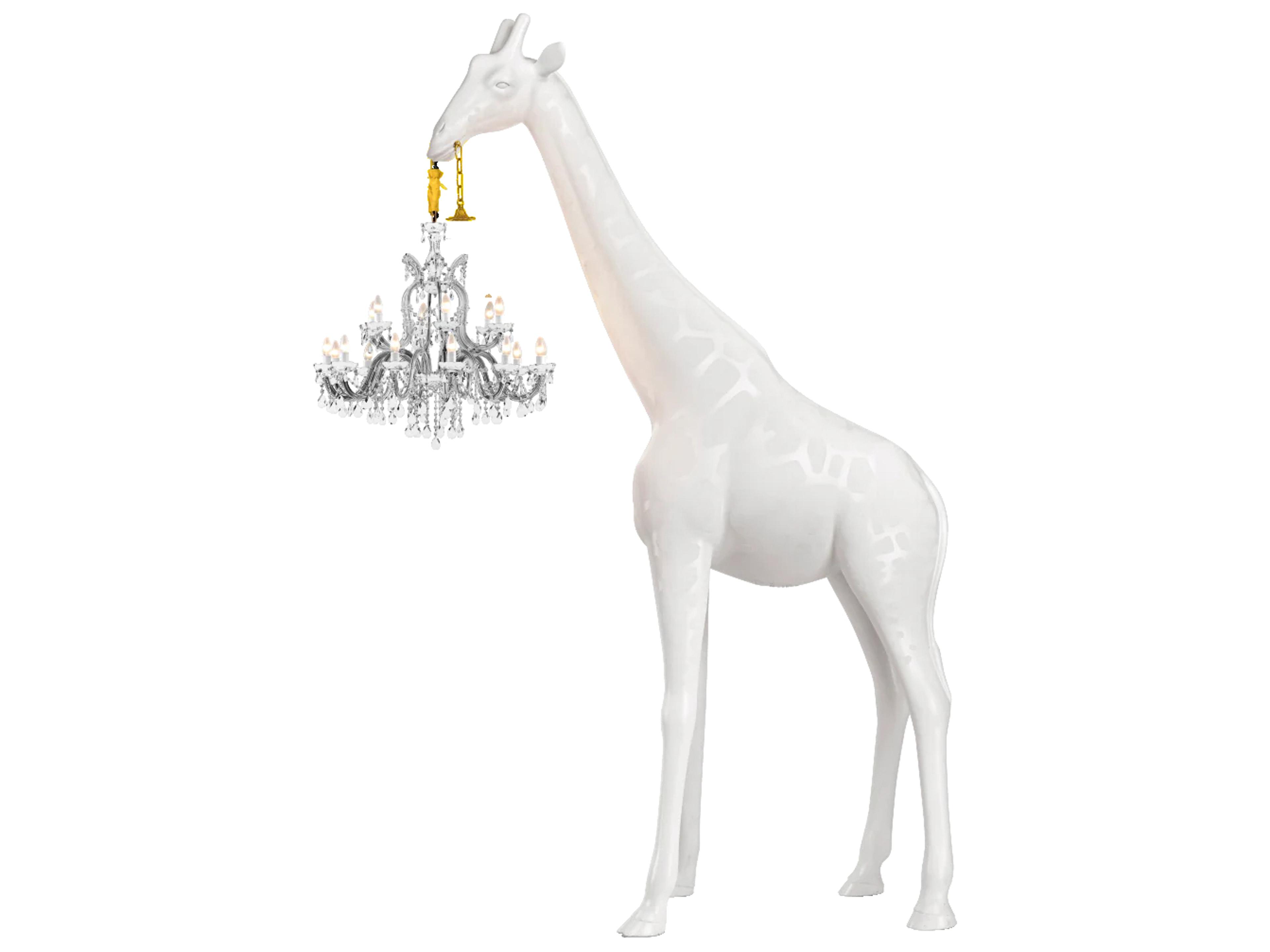 Giraffe In Love White Floor Lamp