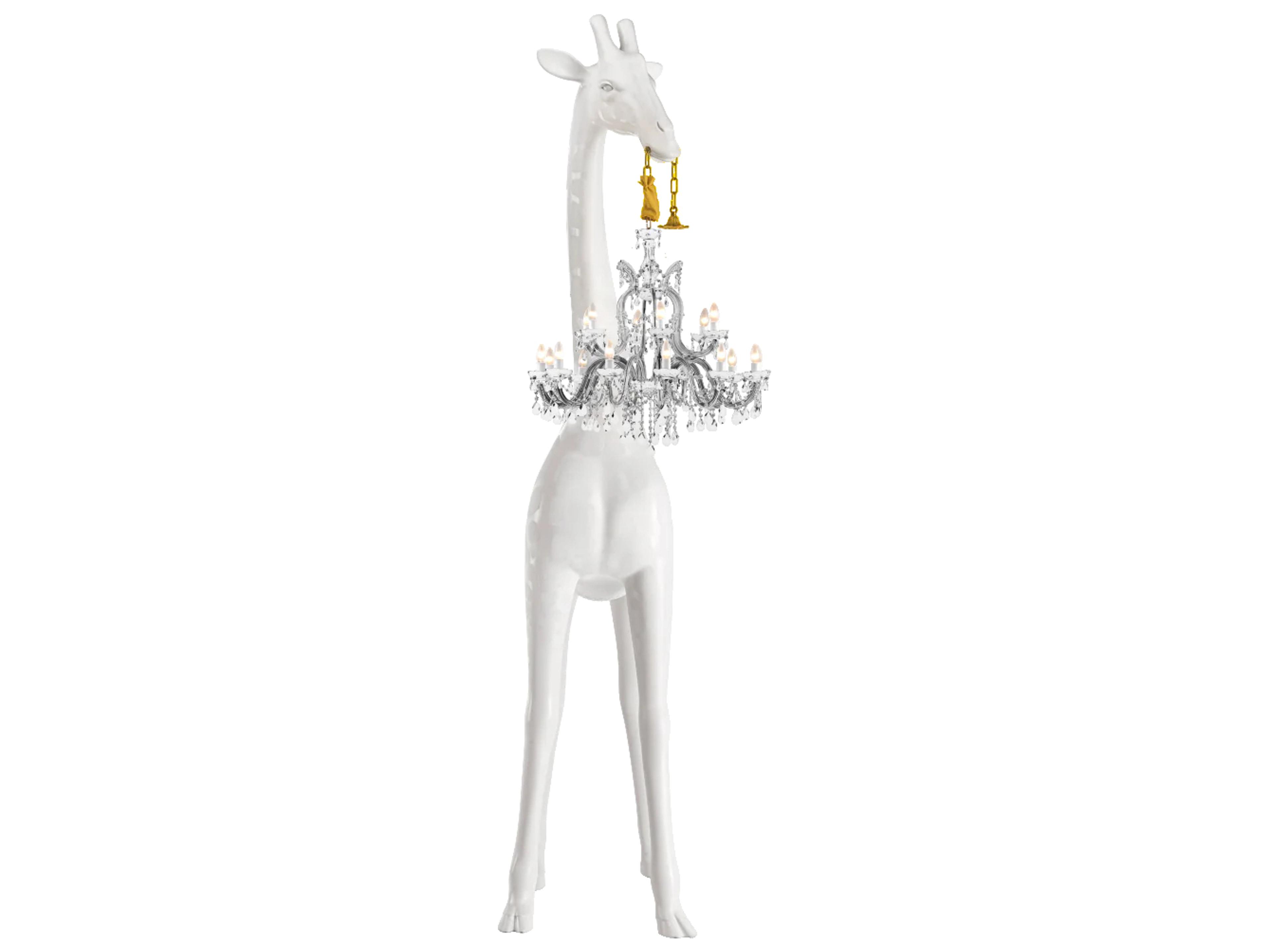 Qeeboo Giraffe In Love White Floor Lamp