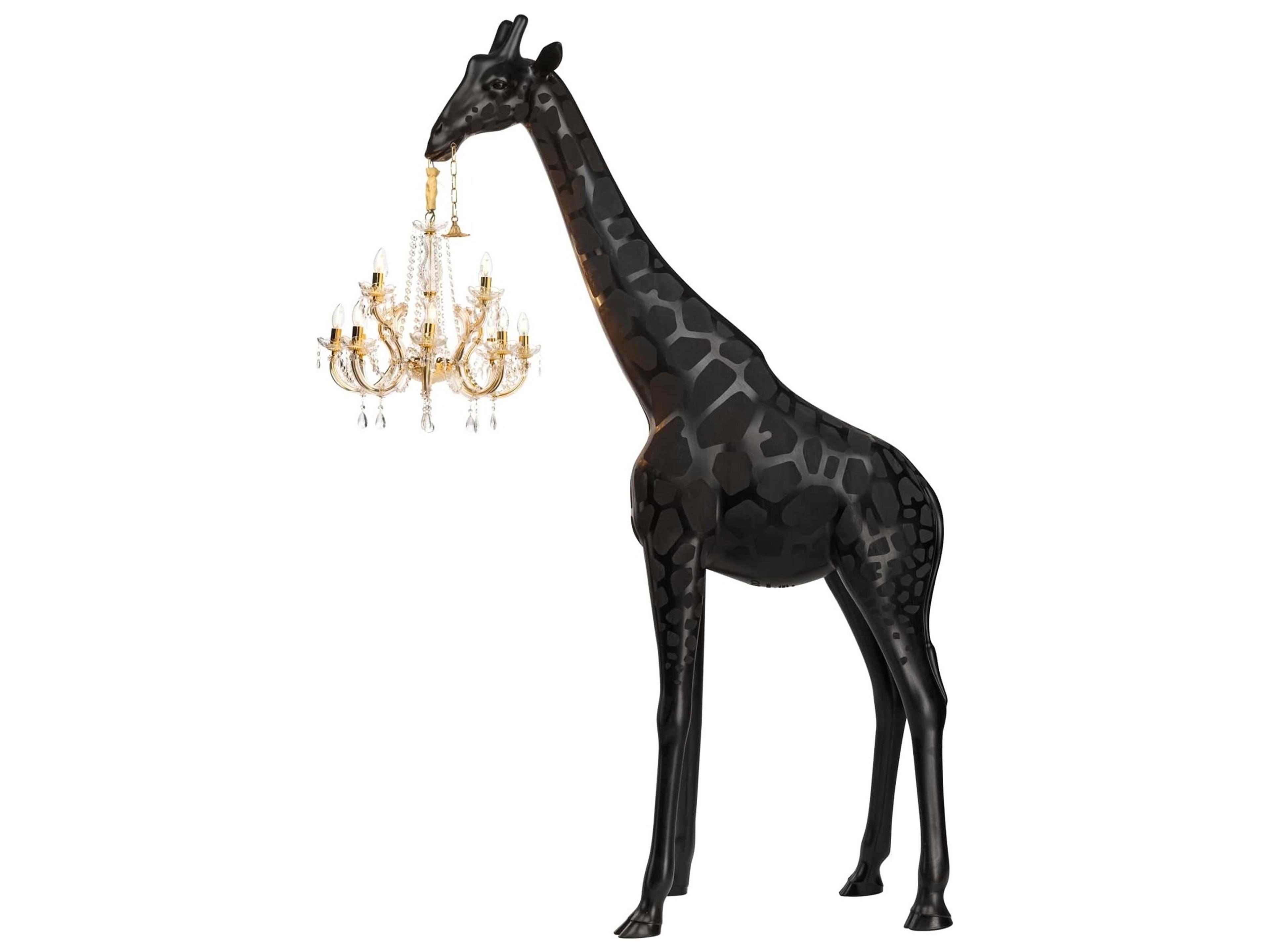 Qeeboo Giraffe In Love Black Floor Lamp