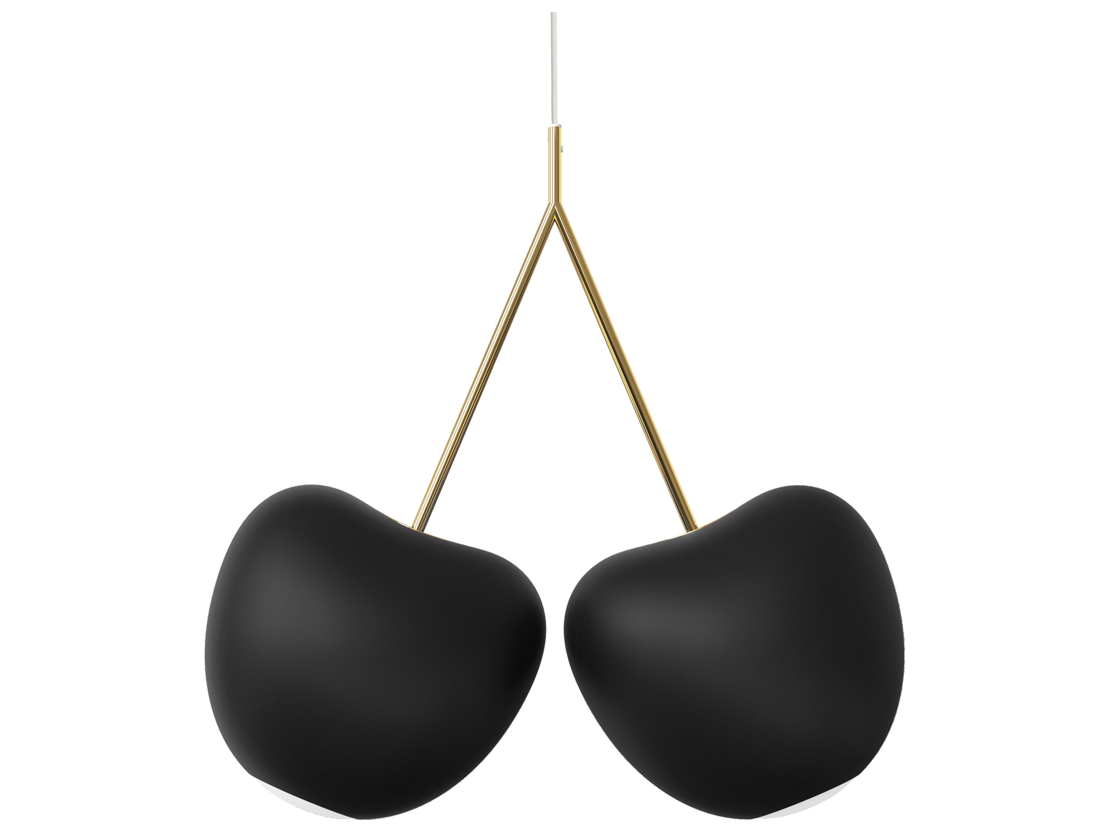 Cherry 2-Light Black Globe Pendant