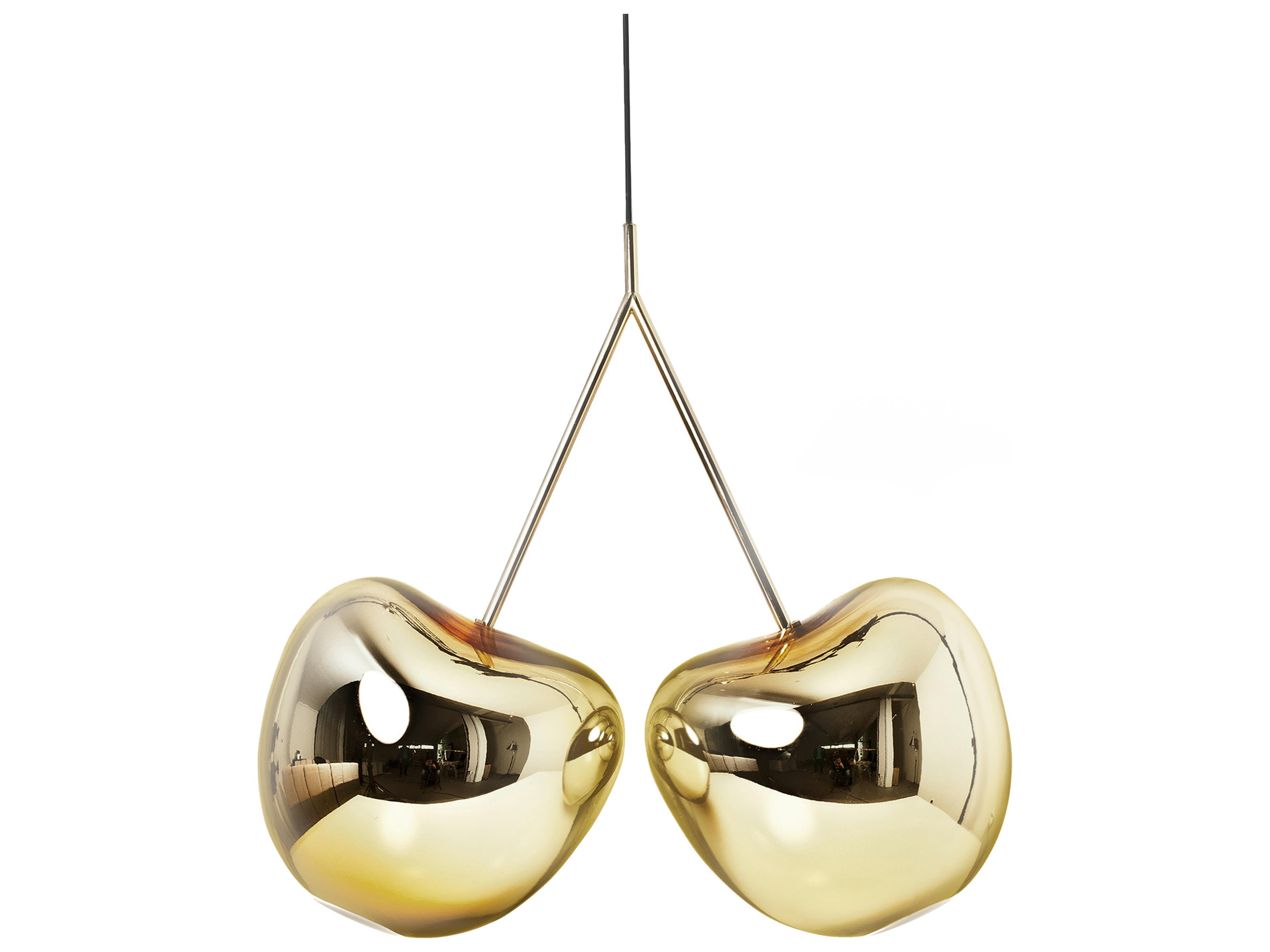 Cherry 2-Light Gold Globe Pendant