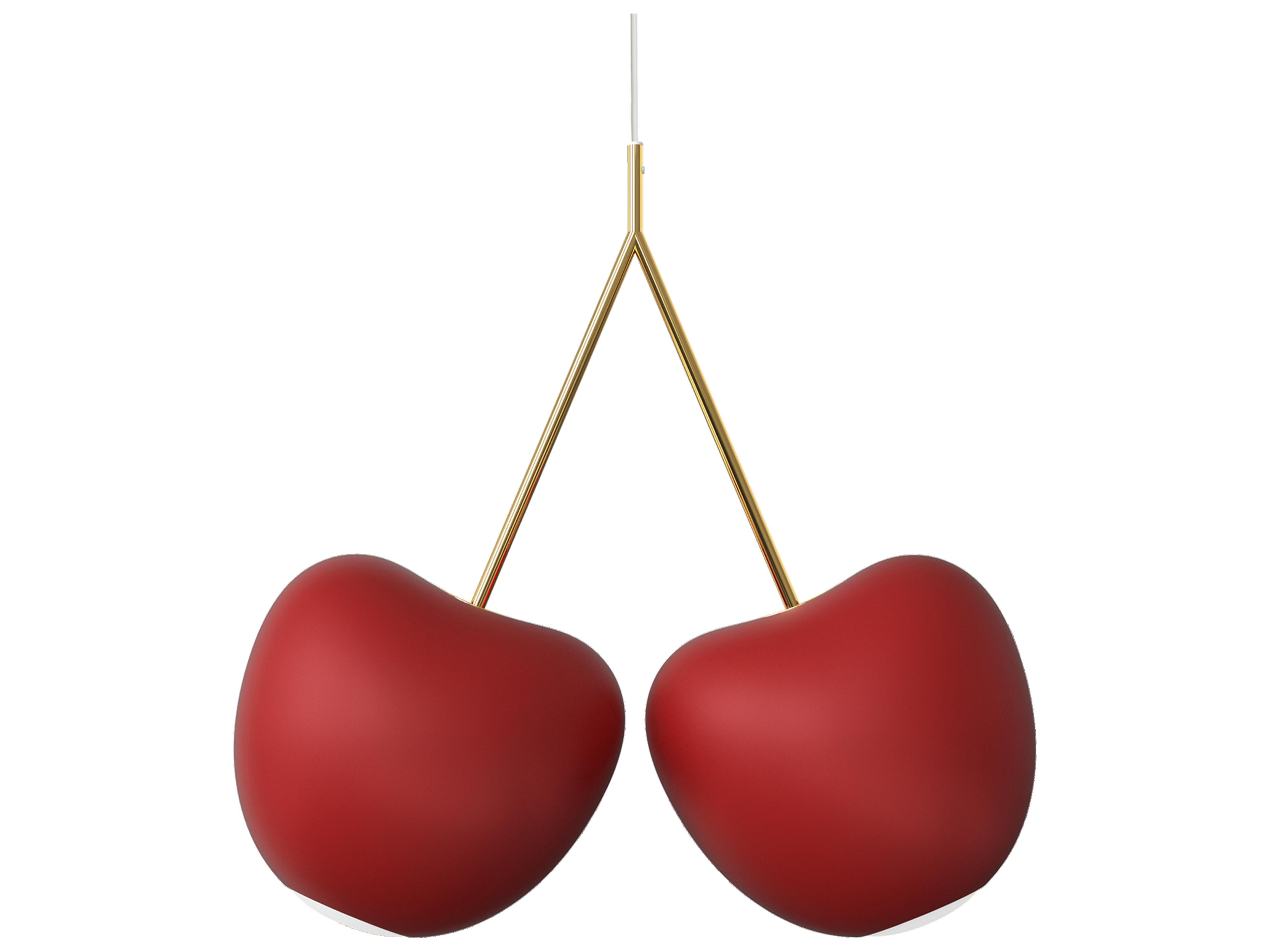 Cherry 2-Light Red Mix Globe Pendant