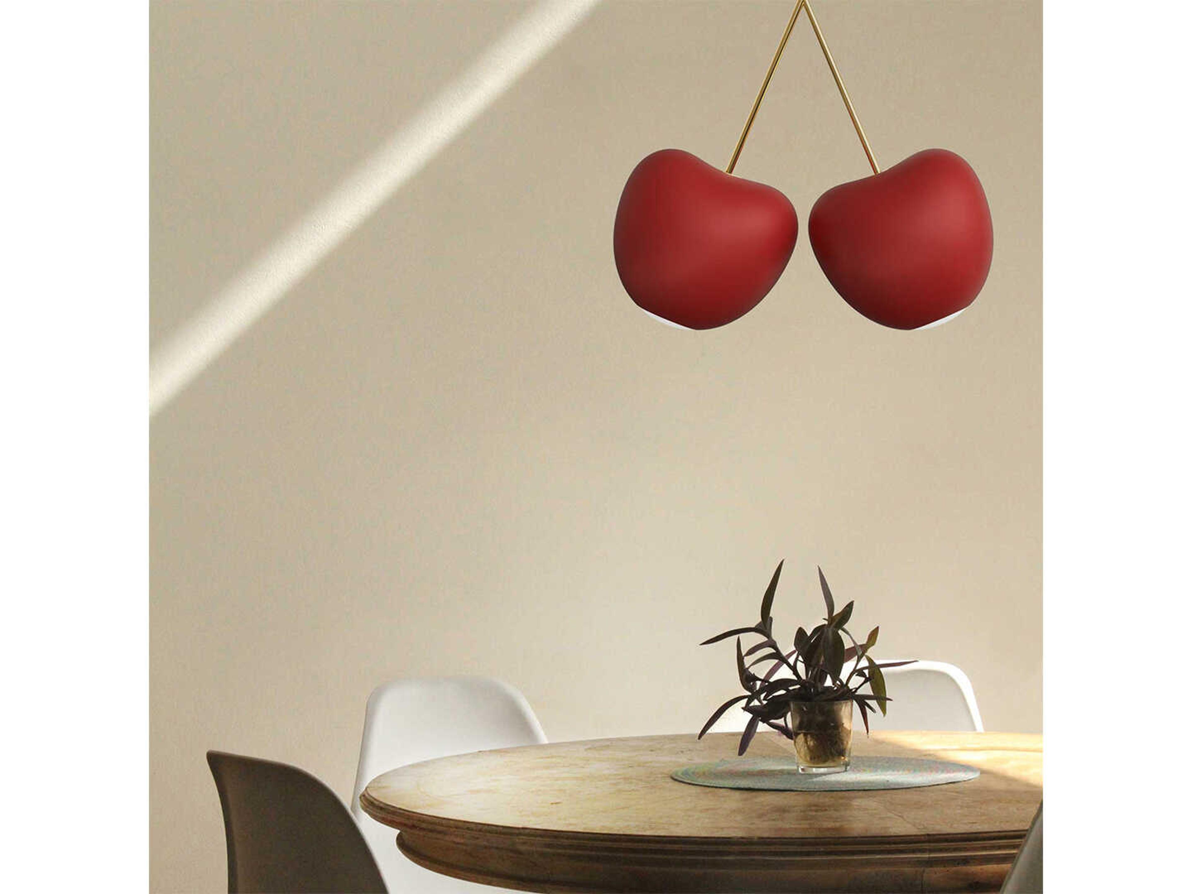 Qeeboo Cherry 2-Light Red Mix Globe Pendant