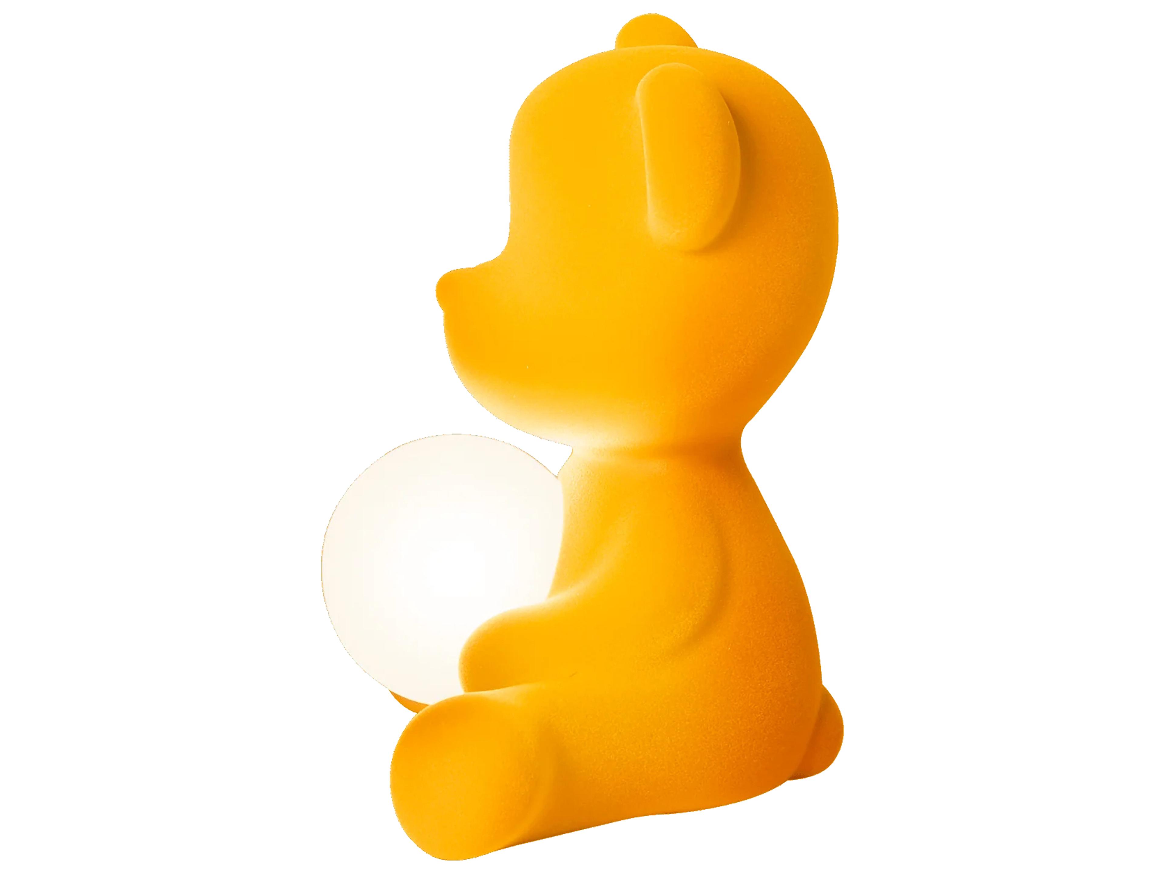 Qeeboo Teddy Girl Dark Gold Velvet Table Lamp