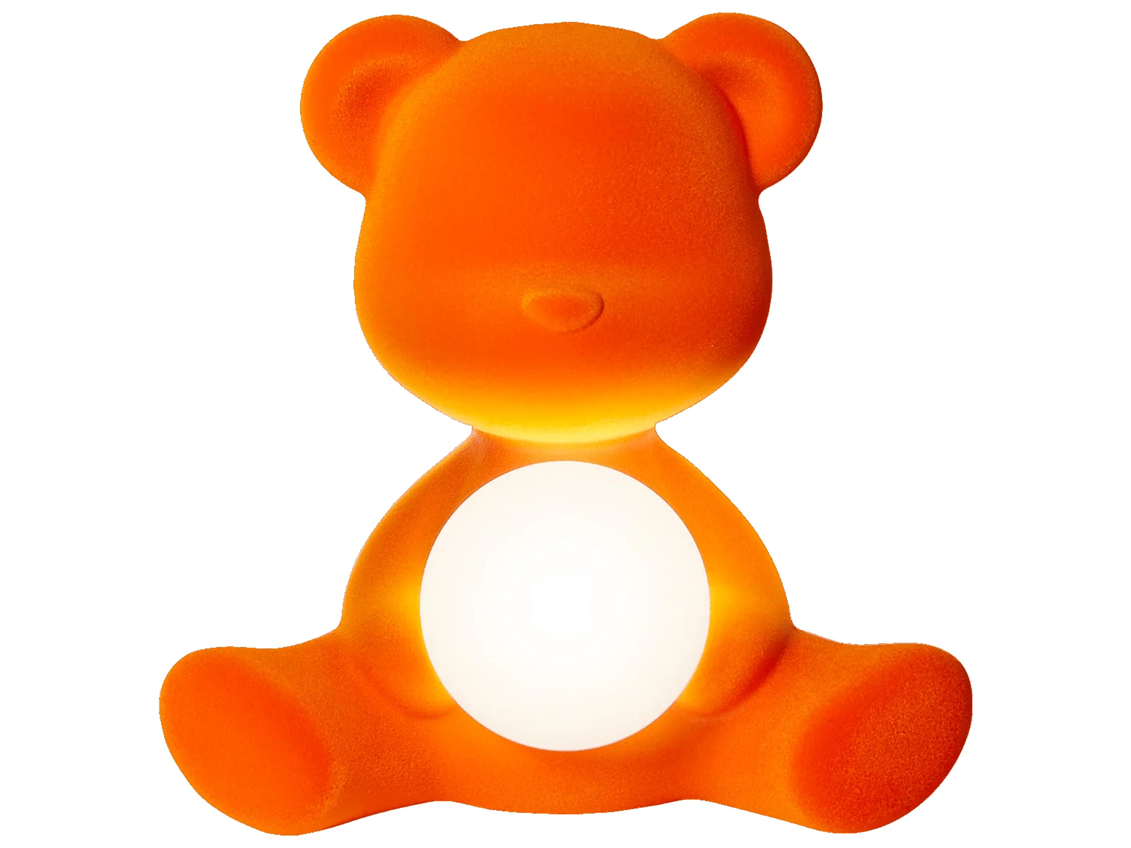 Teddy Girl Orange Velvet Table Lamp