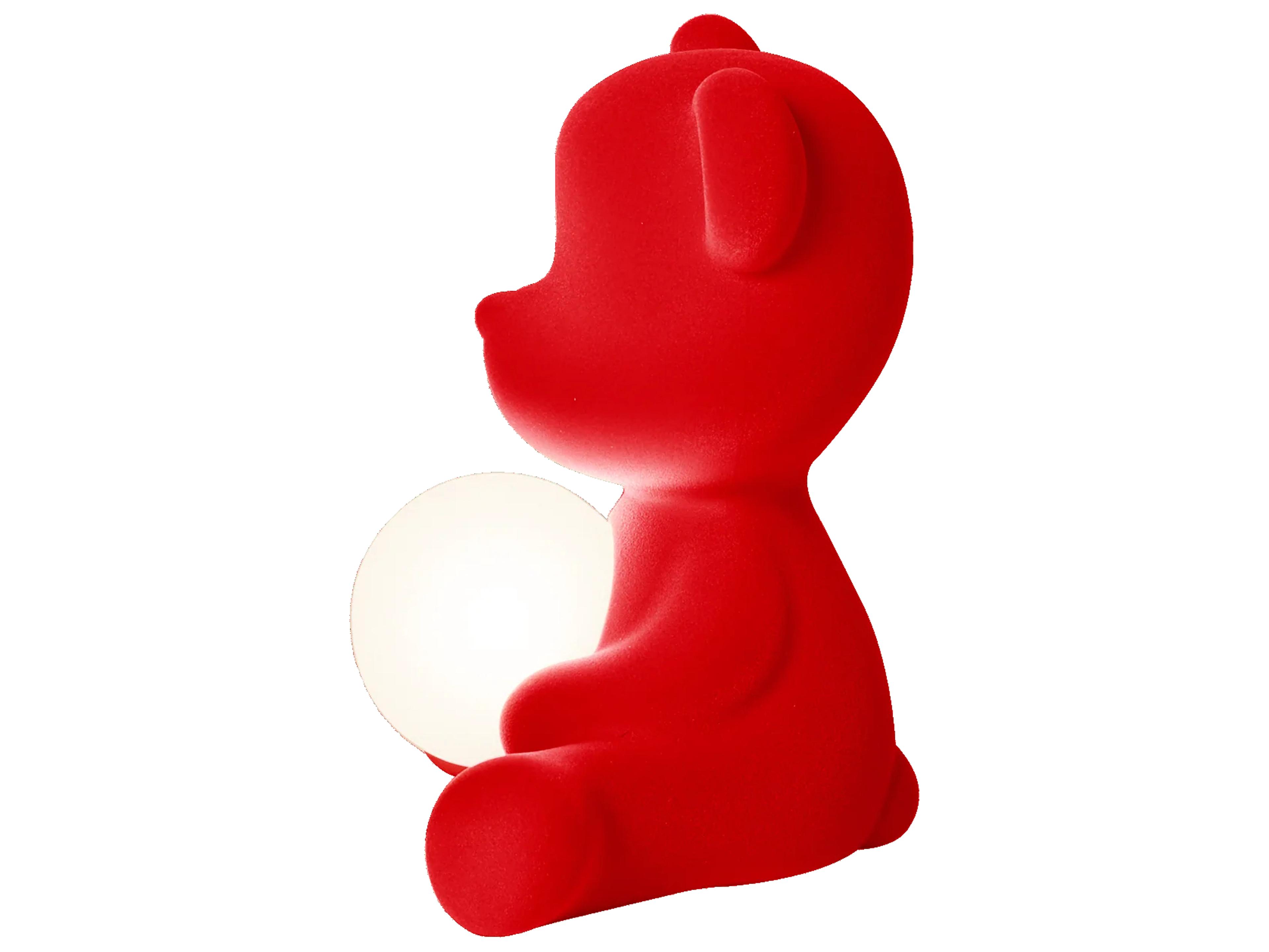 Qeeboo Teddy Girl Red Velvet Table Lamp