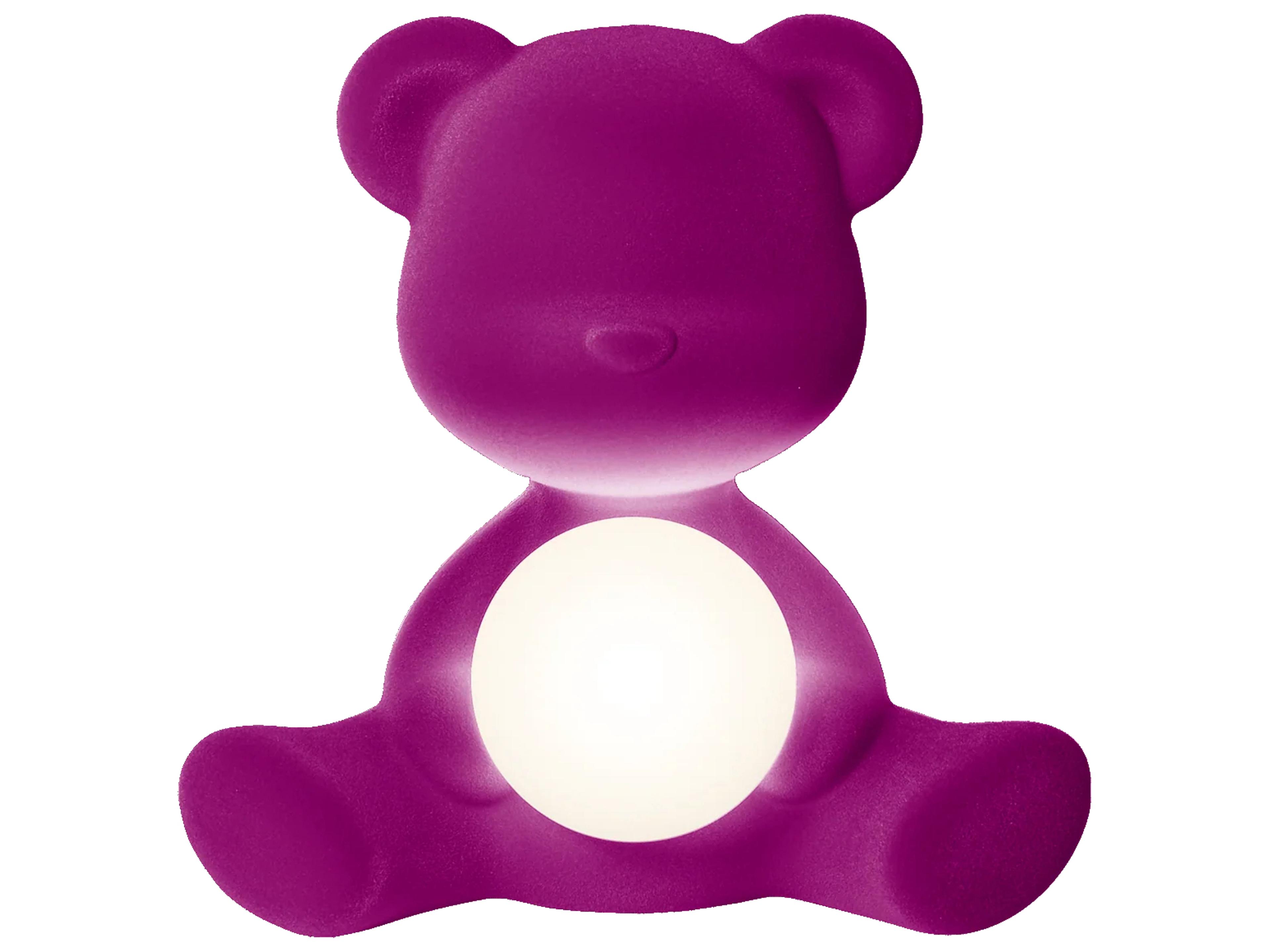 Teddy Girl Violet Velvet Purple Table Lamp