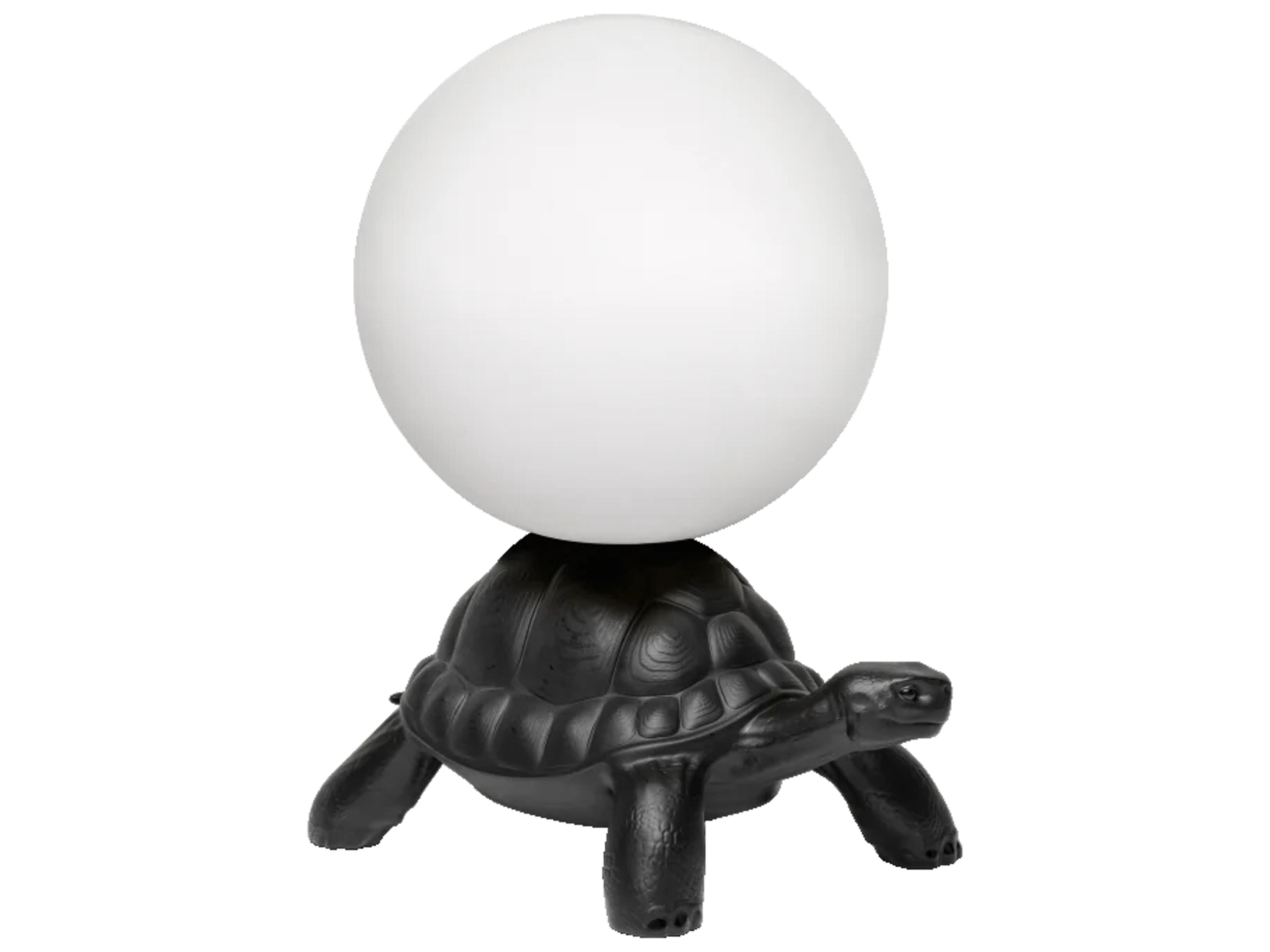 Turtle Carry Black Buffet Lamp