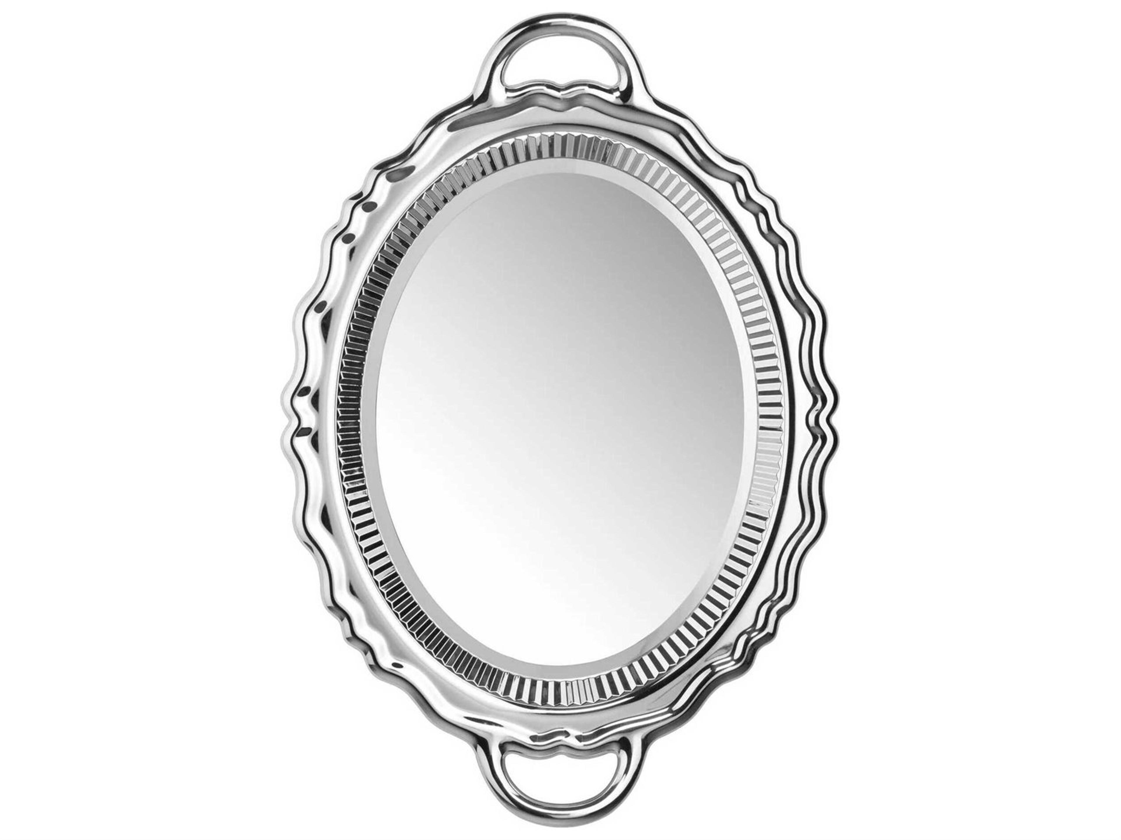 Plateau Silver Oval Wall Mirror