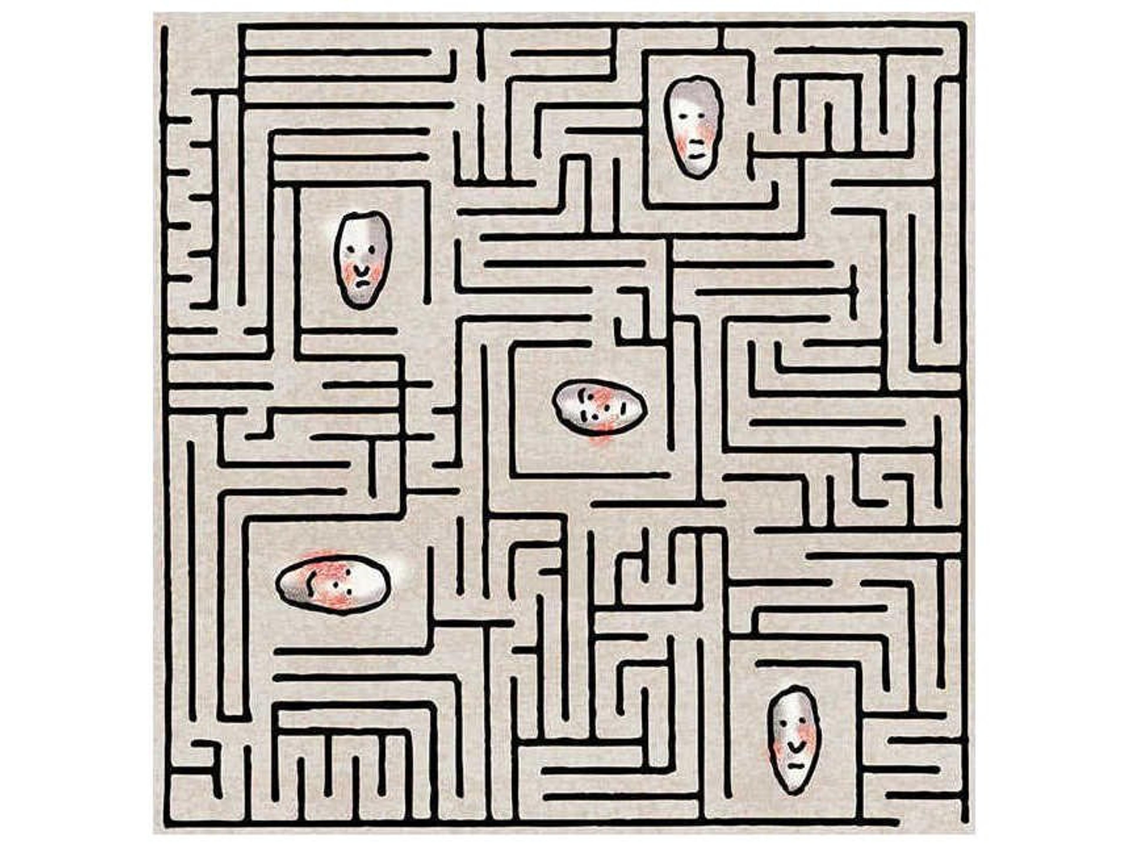 Genetic Tales Labyrinth Graphic Area Rug