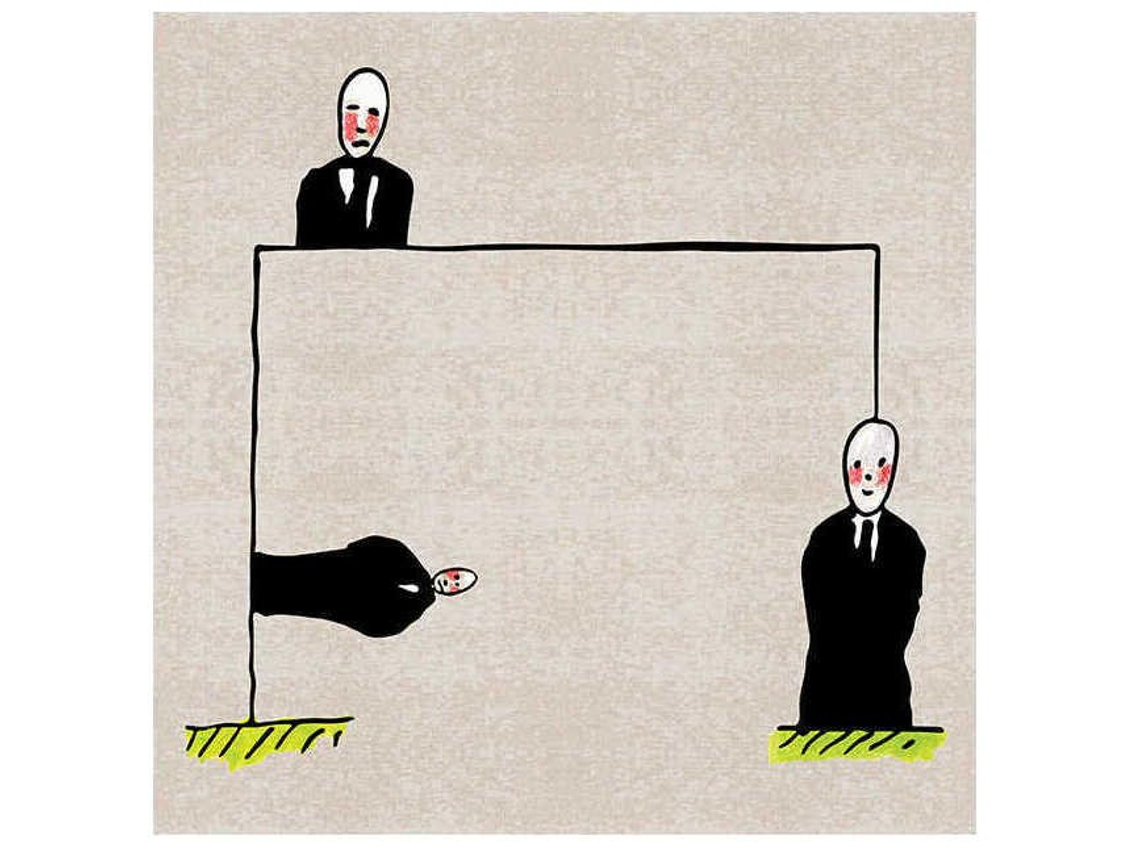 Genetic Tales 3 Men Graphic Area Rug