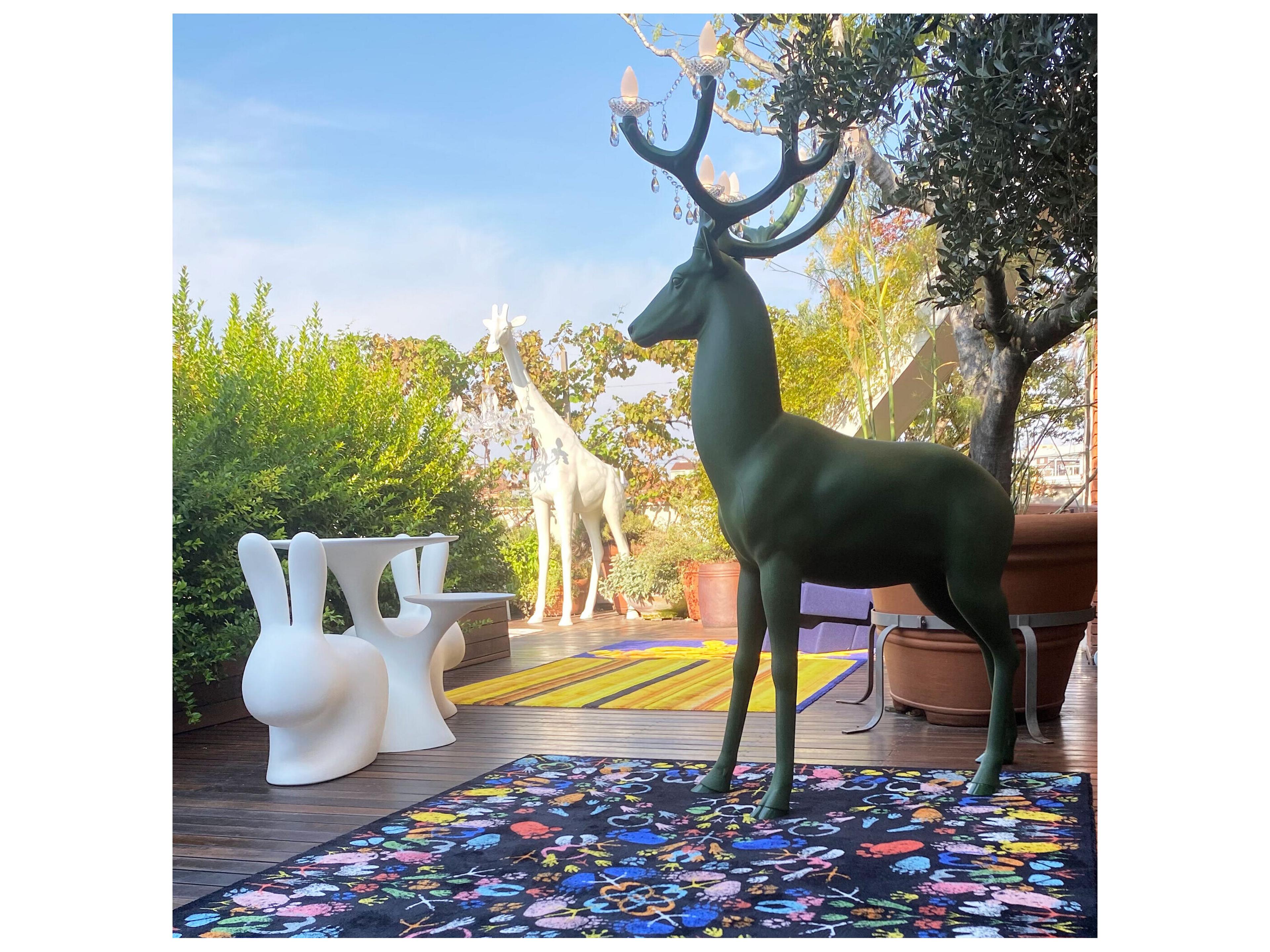 Qeeboo Lets Dance Animal Traces Graphic Area Rug