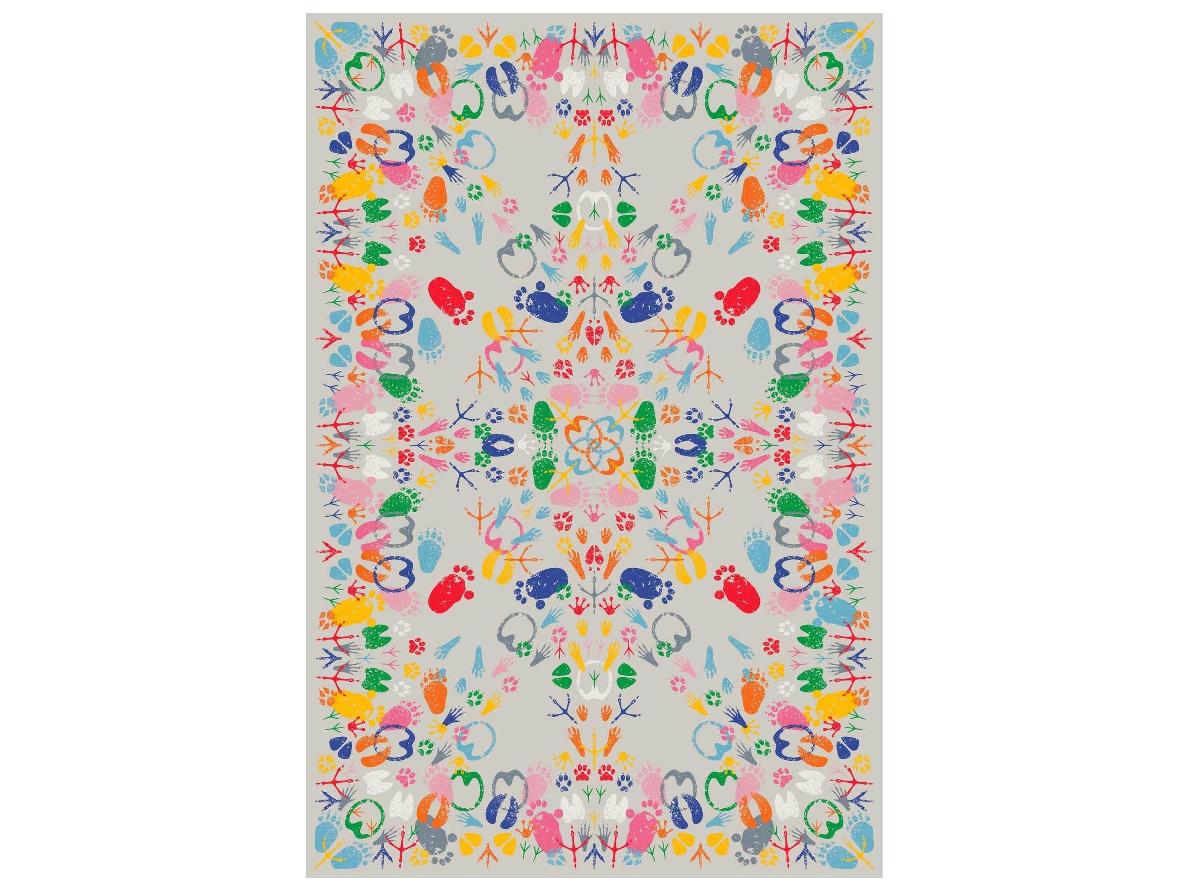 Lets Dance Animal Traces Graphic Area Rug