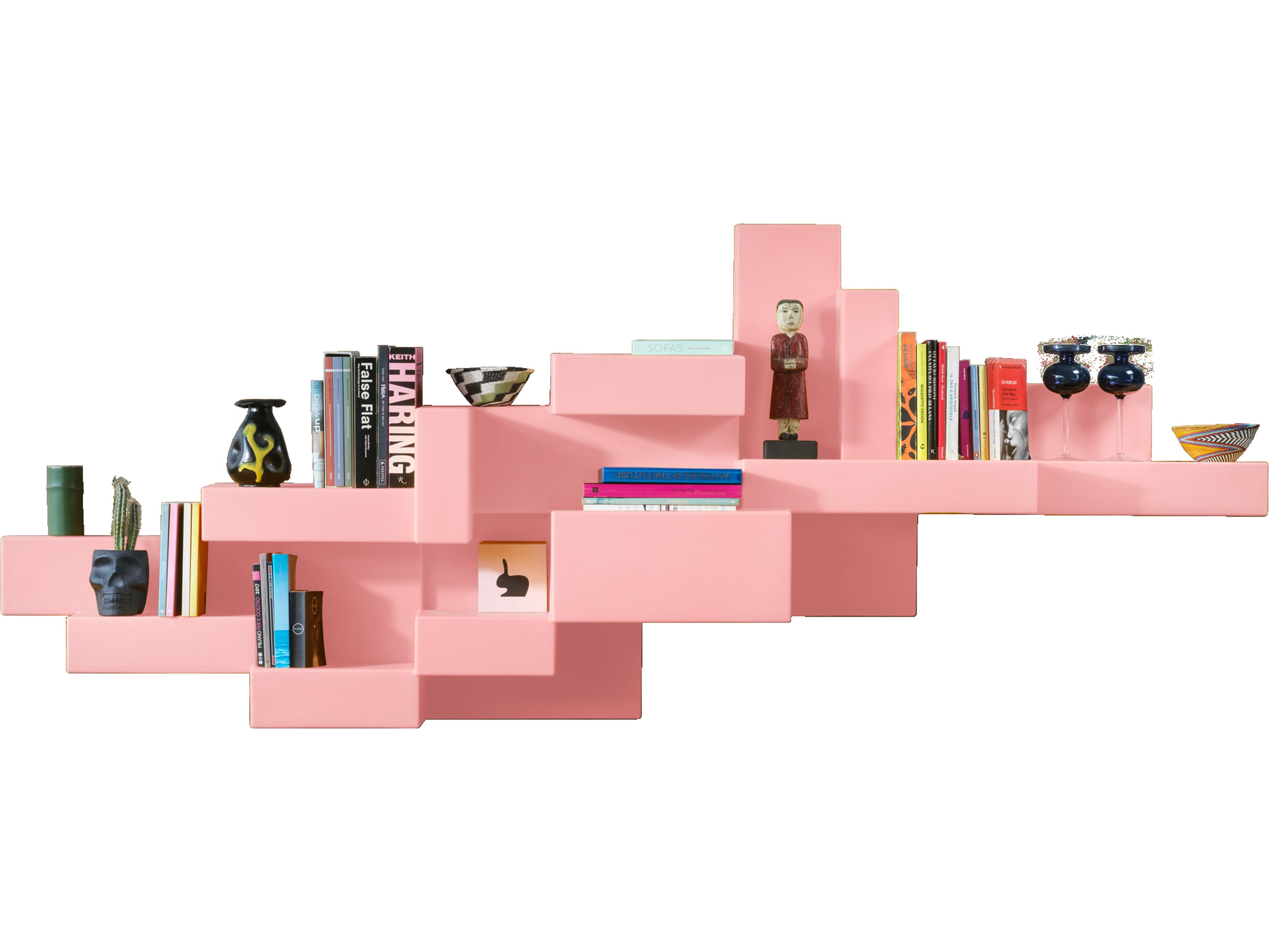 Qeeboo Primitive Pink Wall Bookshelf