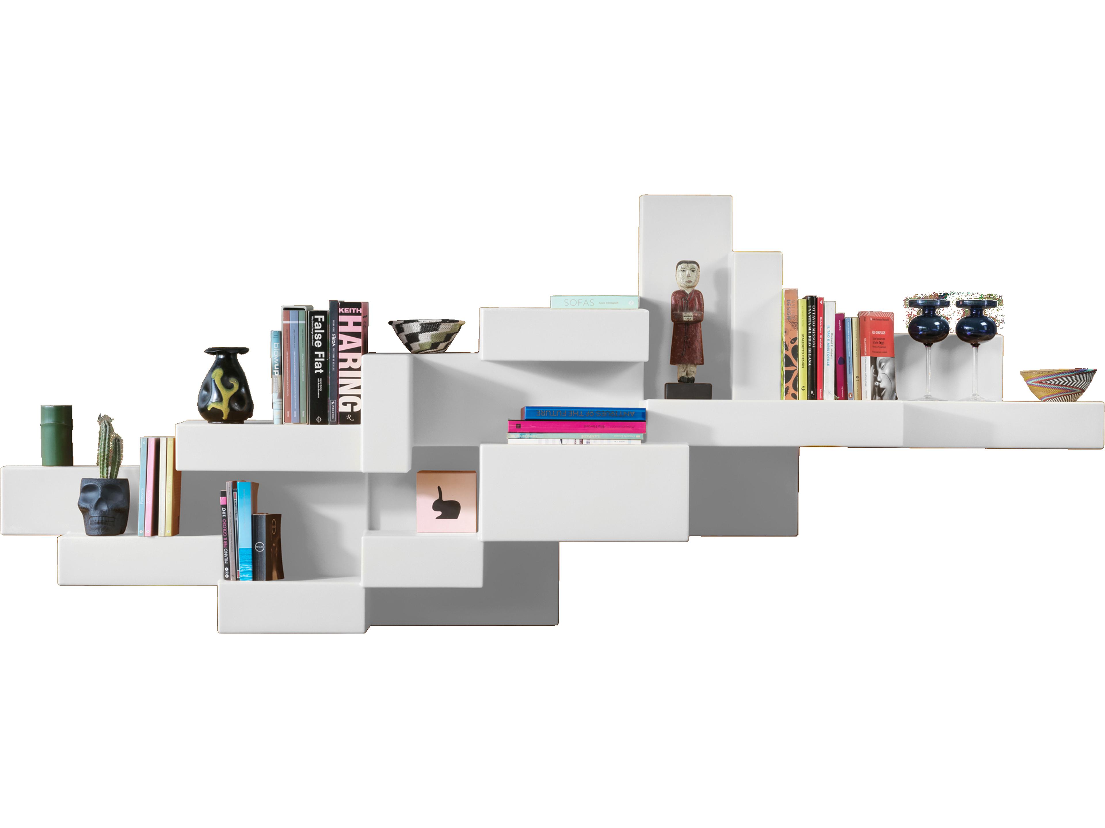 Qeeboo Primitive White Wall Bookshelf