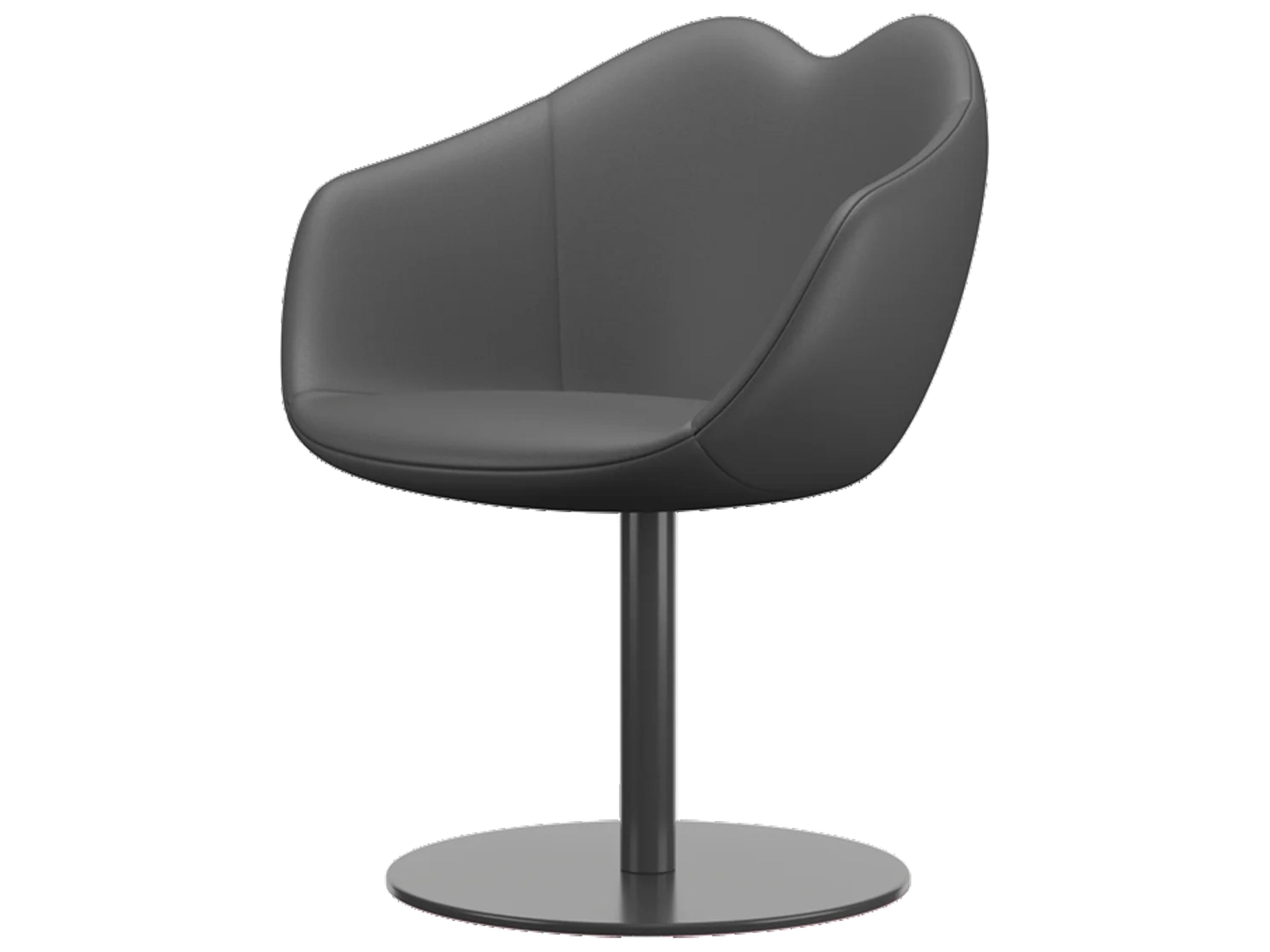 Qeeboo XOXO Gray Leather Arm Dining Chair