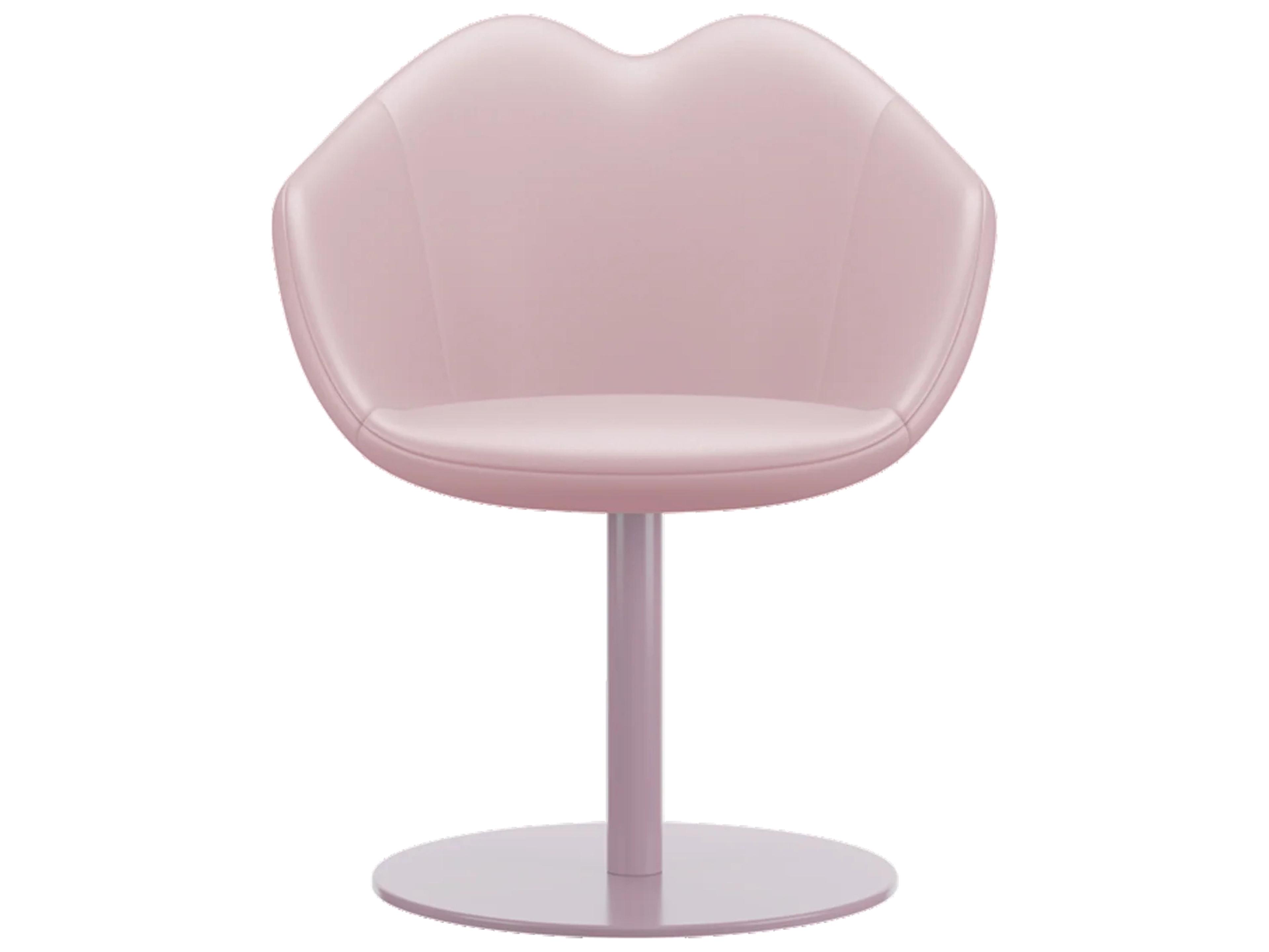 XOXO Pink Leather Arm Dining Chair