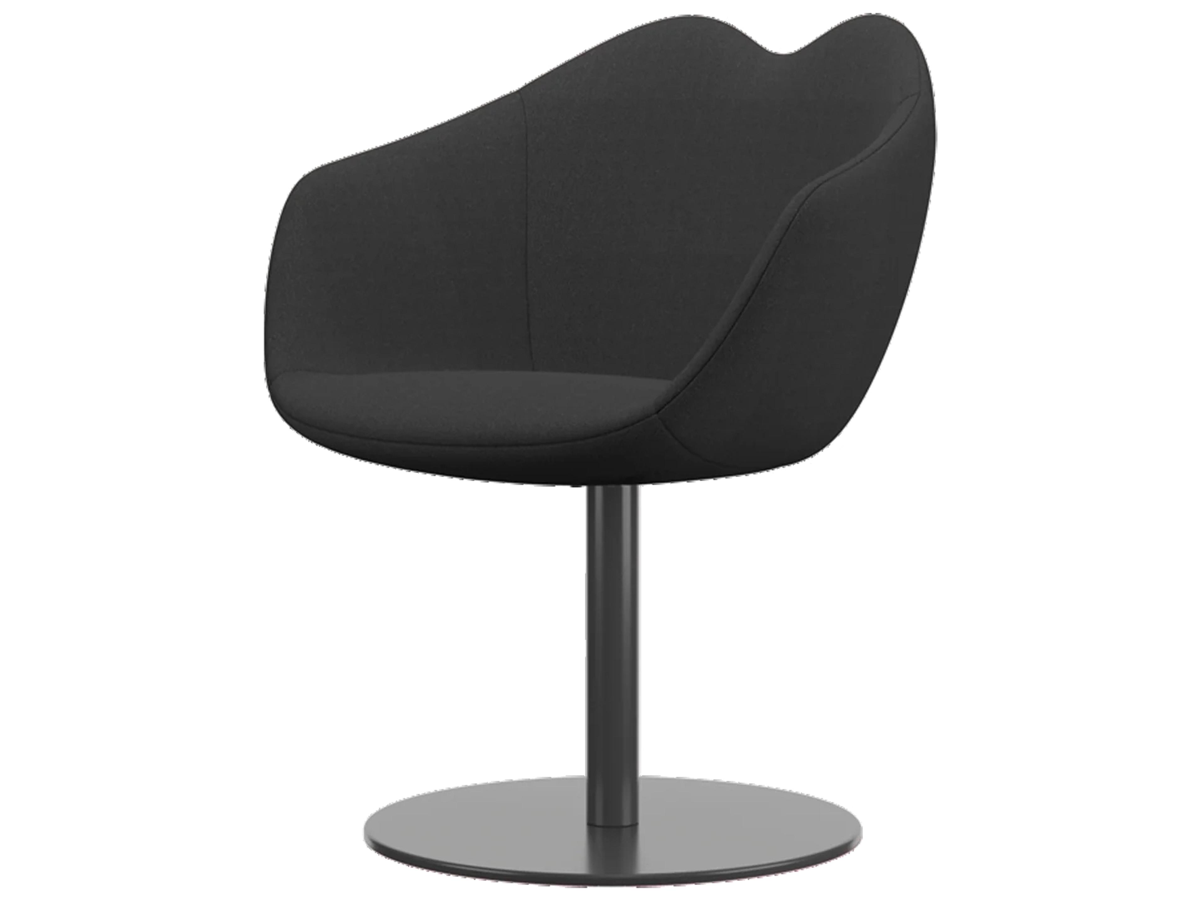 Qeeboo XOXO Black Upholstered Arm Dining Chair