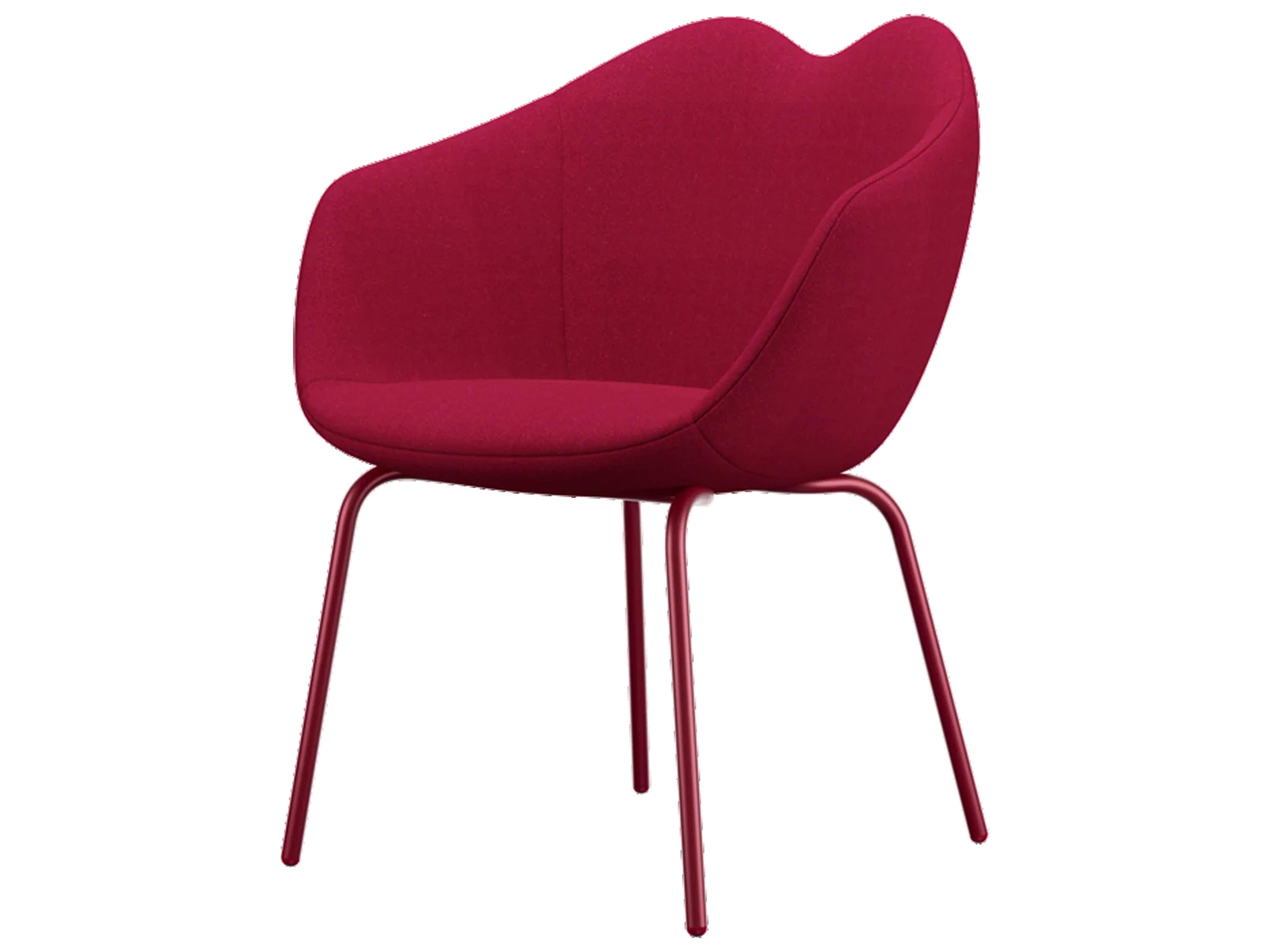 Qeeboo XOXO Red Upholstered Arm Dining Chair