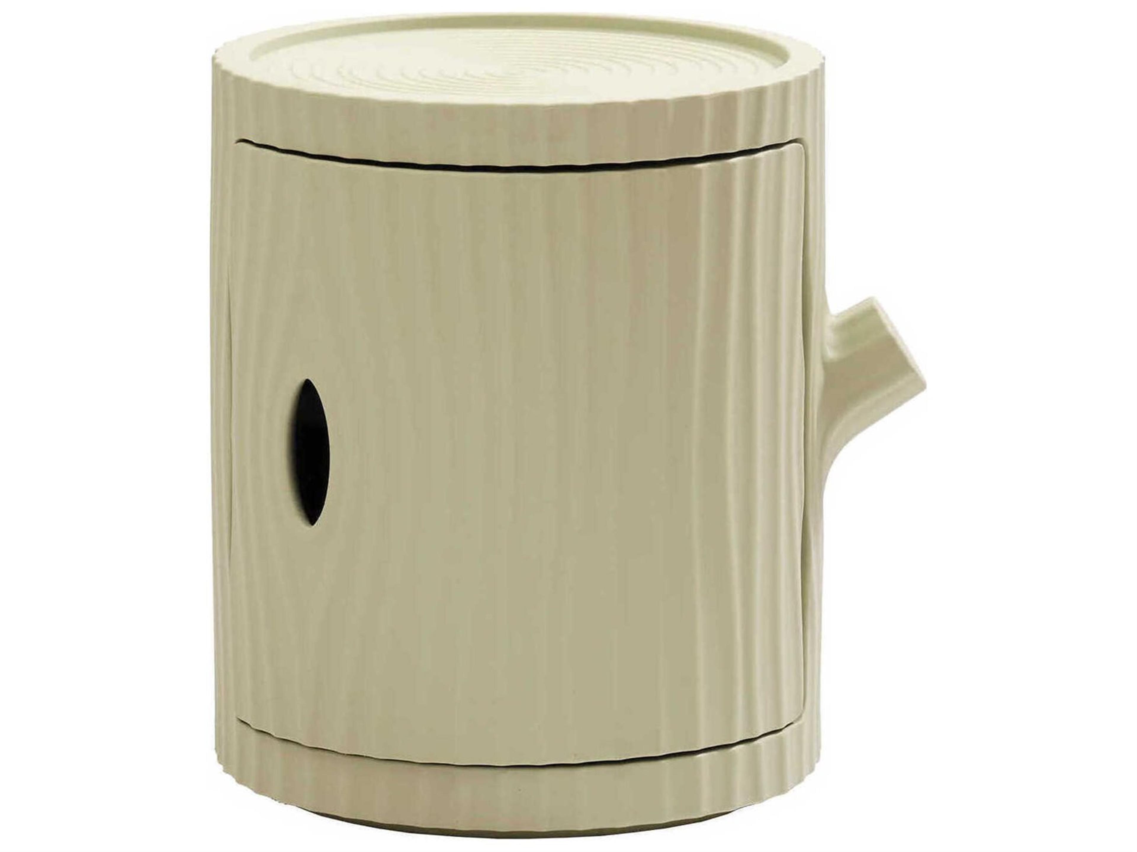 Tronco Round Plastic Green Khaki End Table