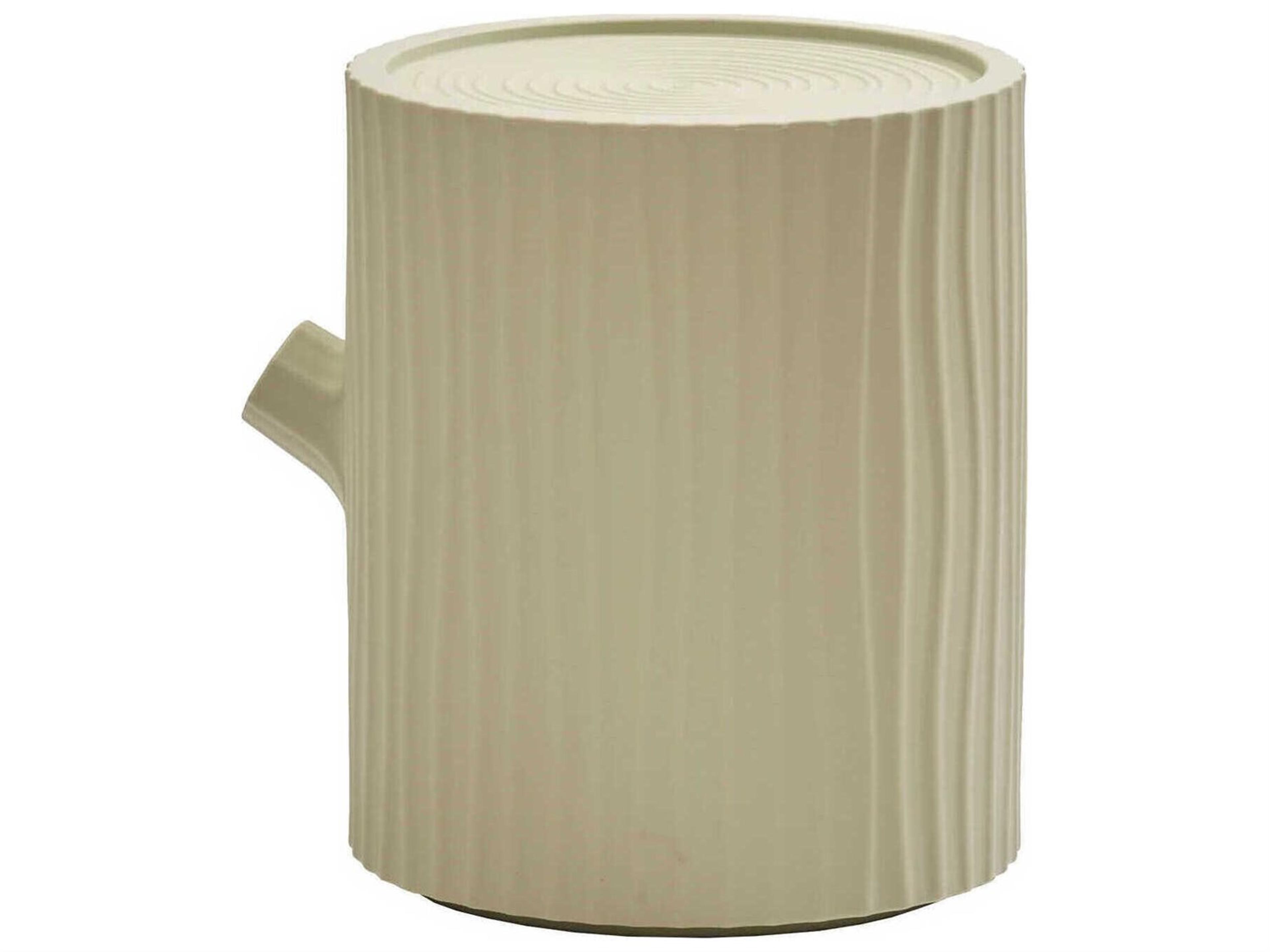 Qeeboo Tronco Round Plastic Green Khaki End Table