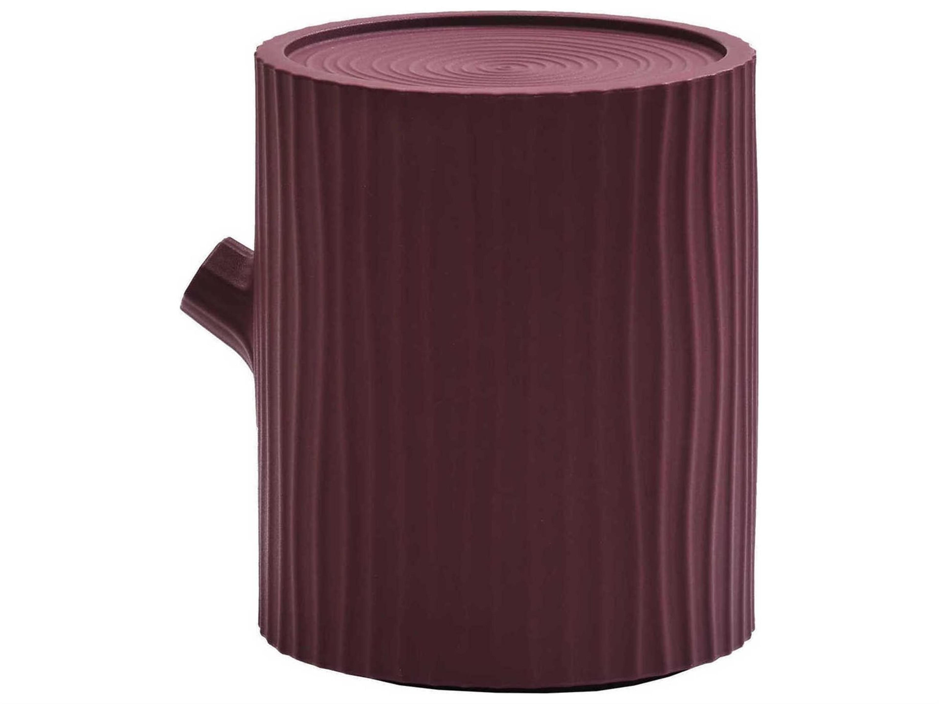 Qeeboo Tronco Round Plastic Indian Red End Table