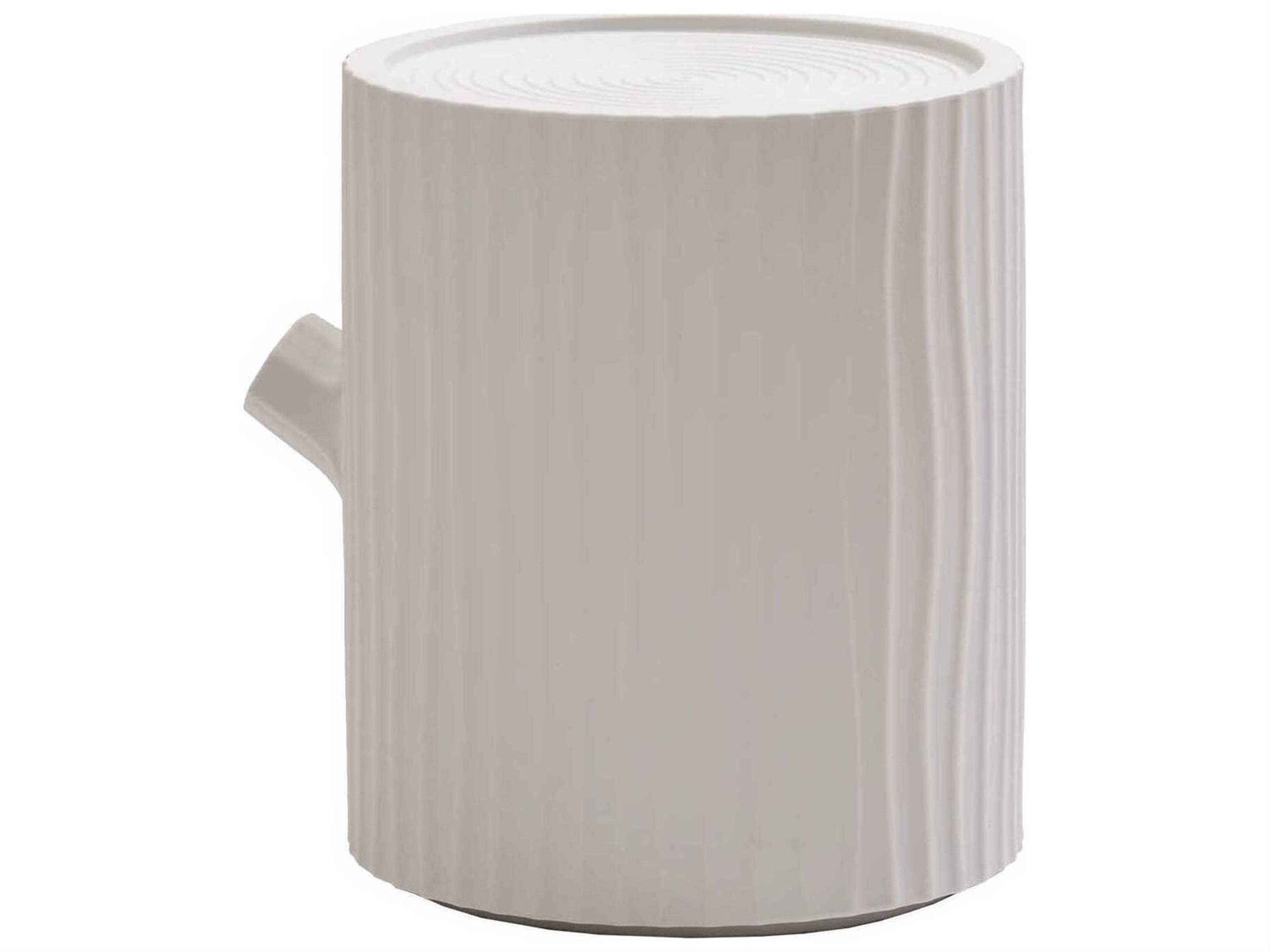 Qeeboo Tronco Round Plastic Light Grey End Table