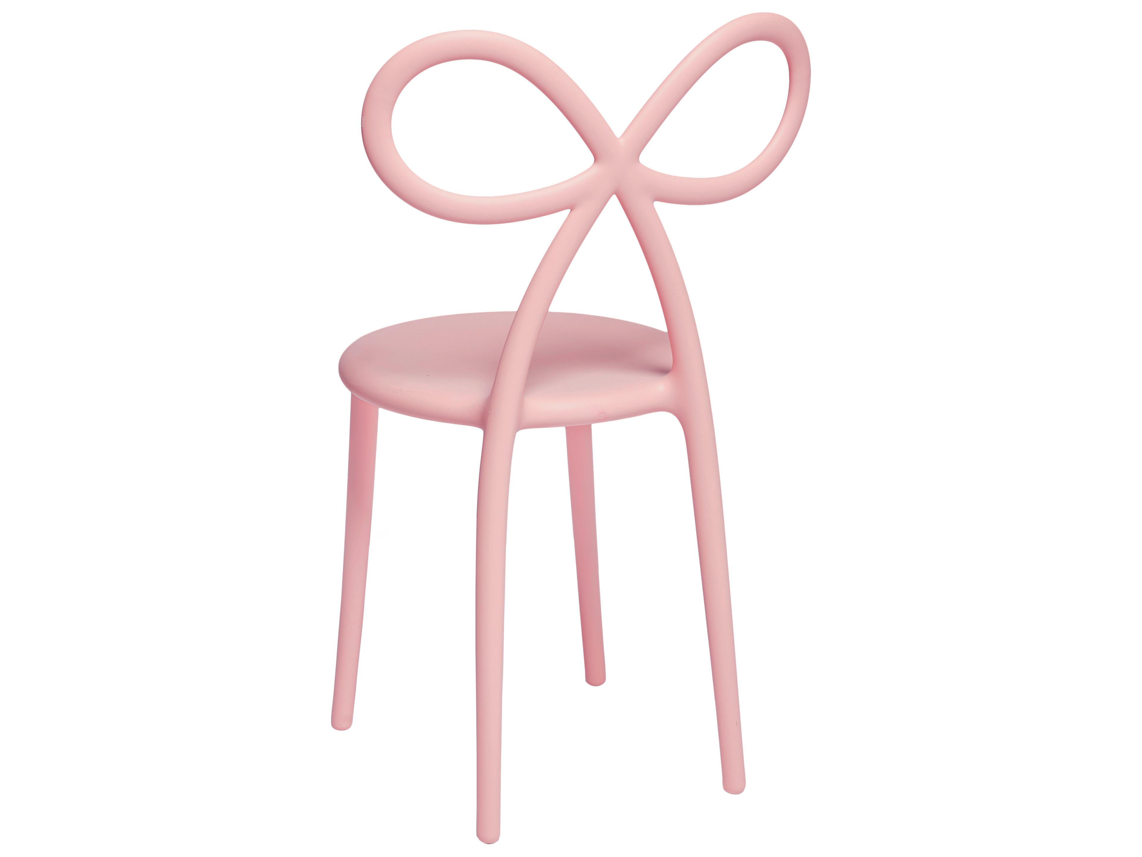 Qeeboo Ribbon Pink Armless Dining Chair