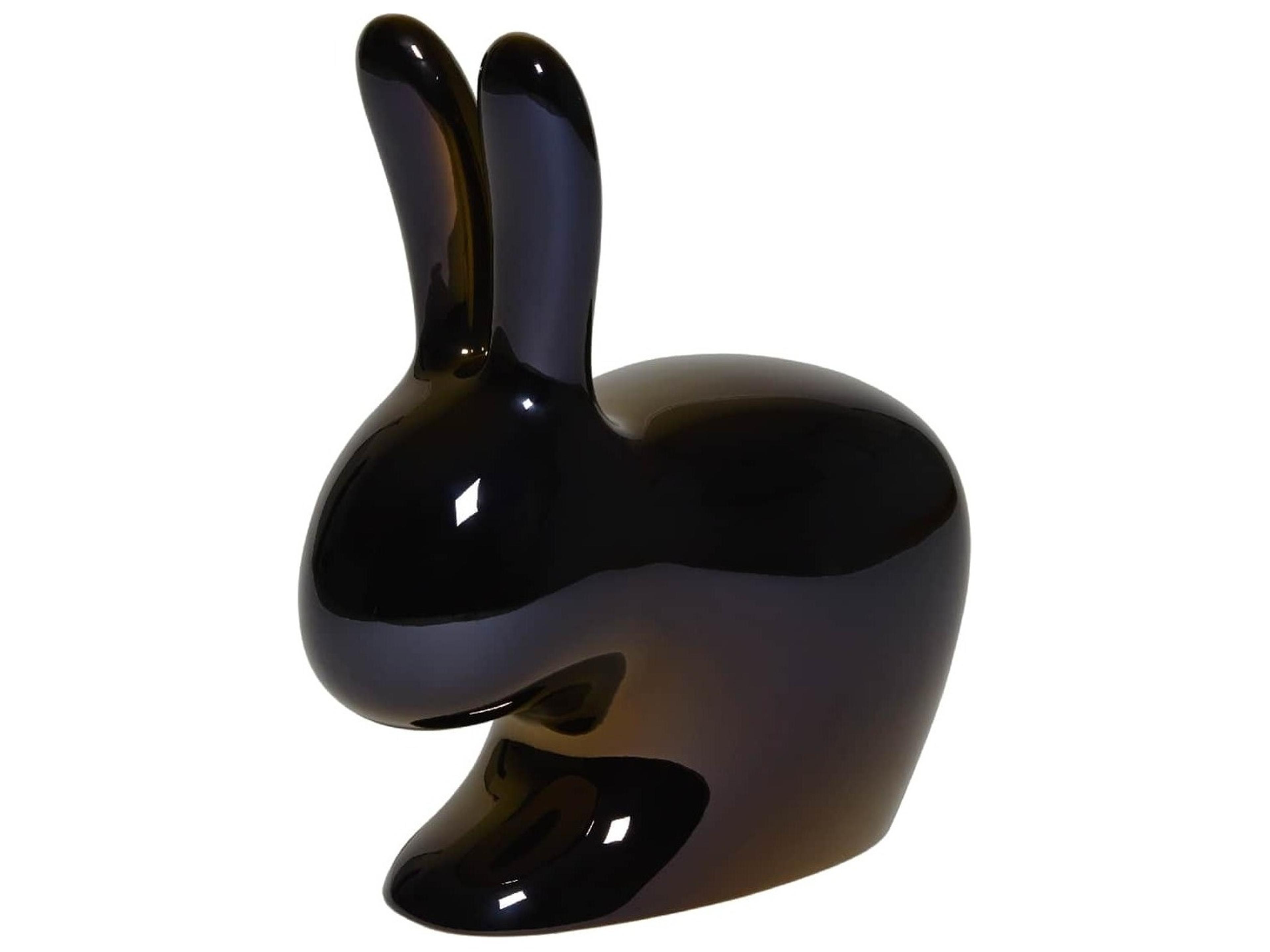 Qeeboo Rabbit Baby Black Accent Chair