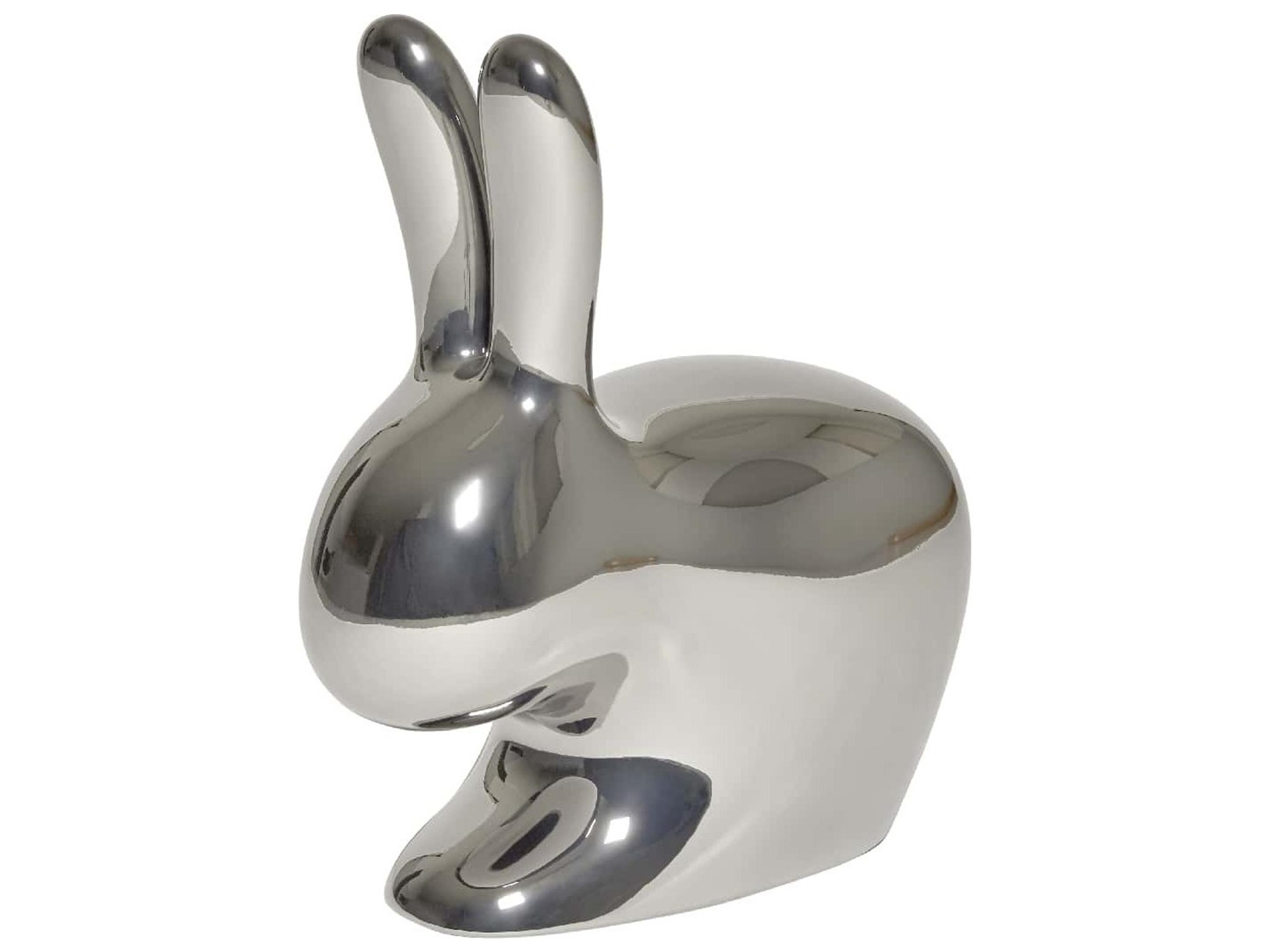 Qeeboo Rabbit Baby Silver Accent Chair