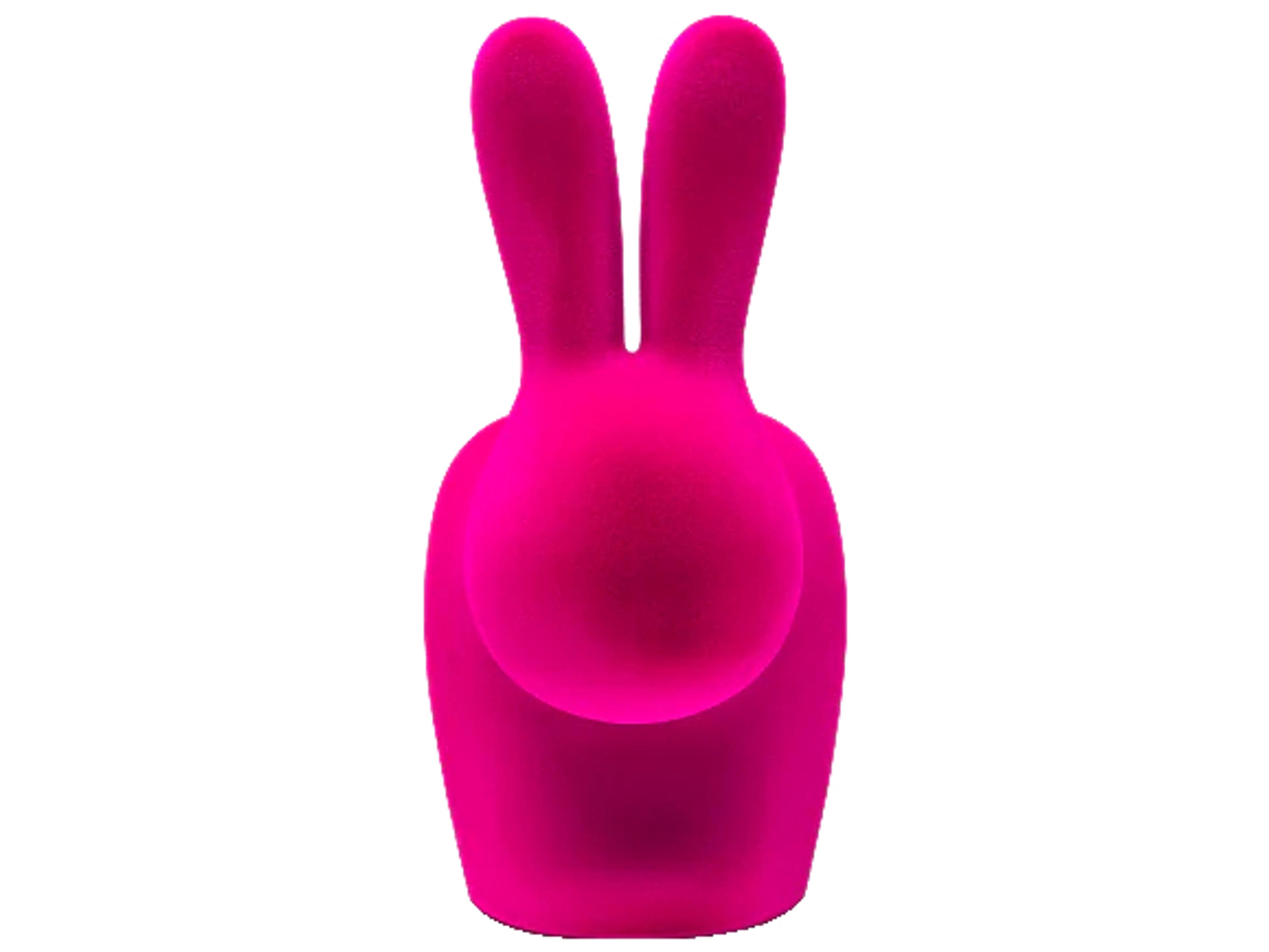 Qeeboo Rabbit Fuchsia Velvet Bookend