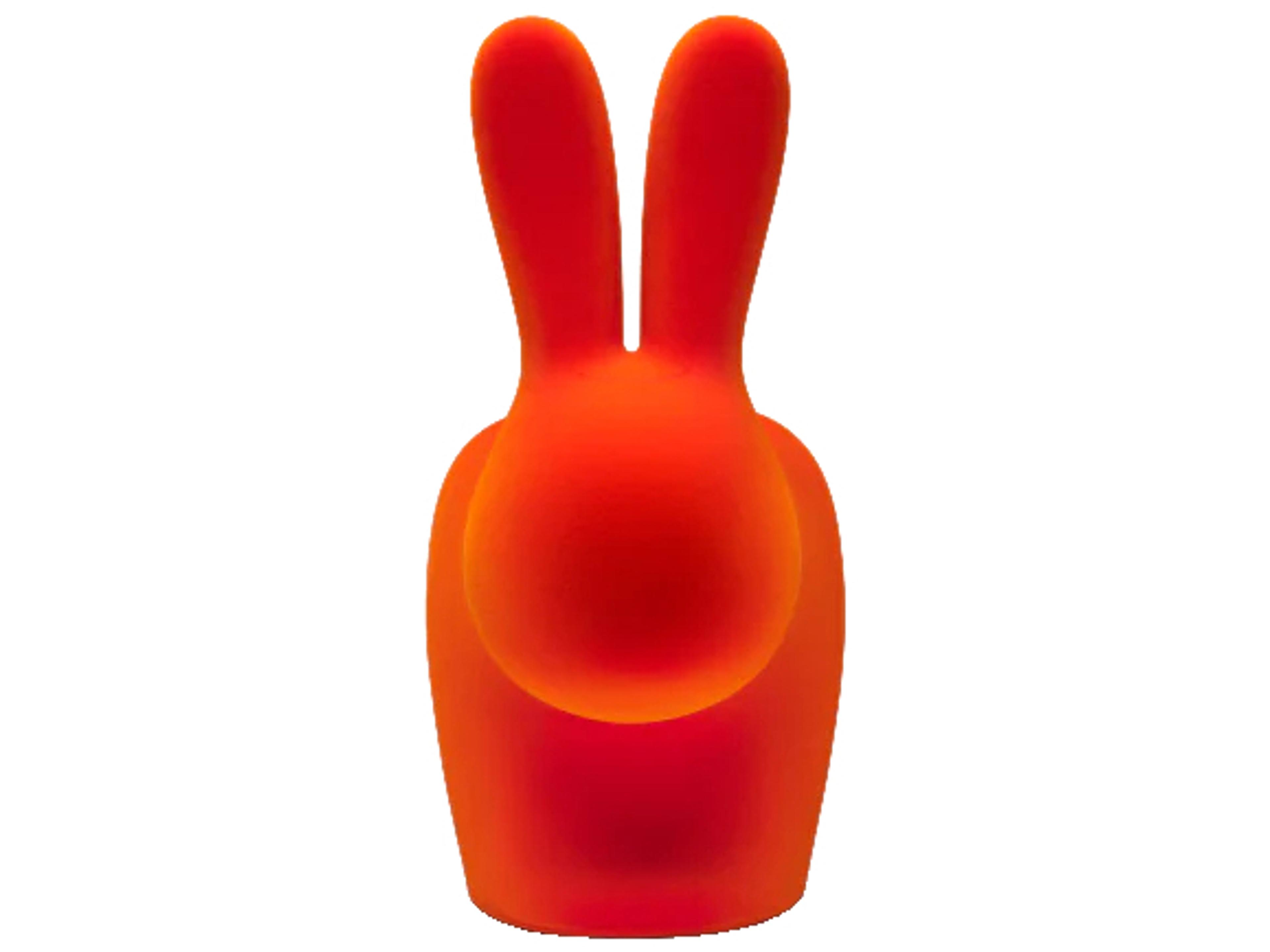 Qeeboo Rabbit Orange Velvet Bookend