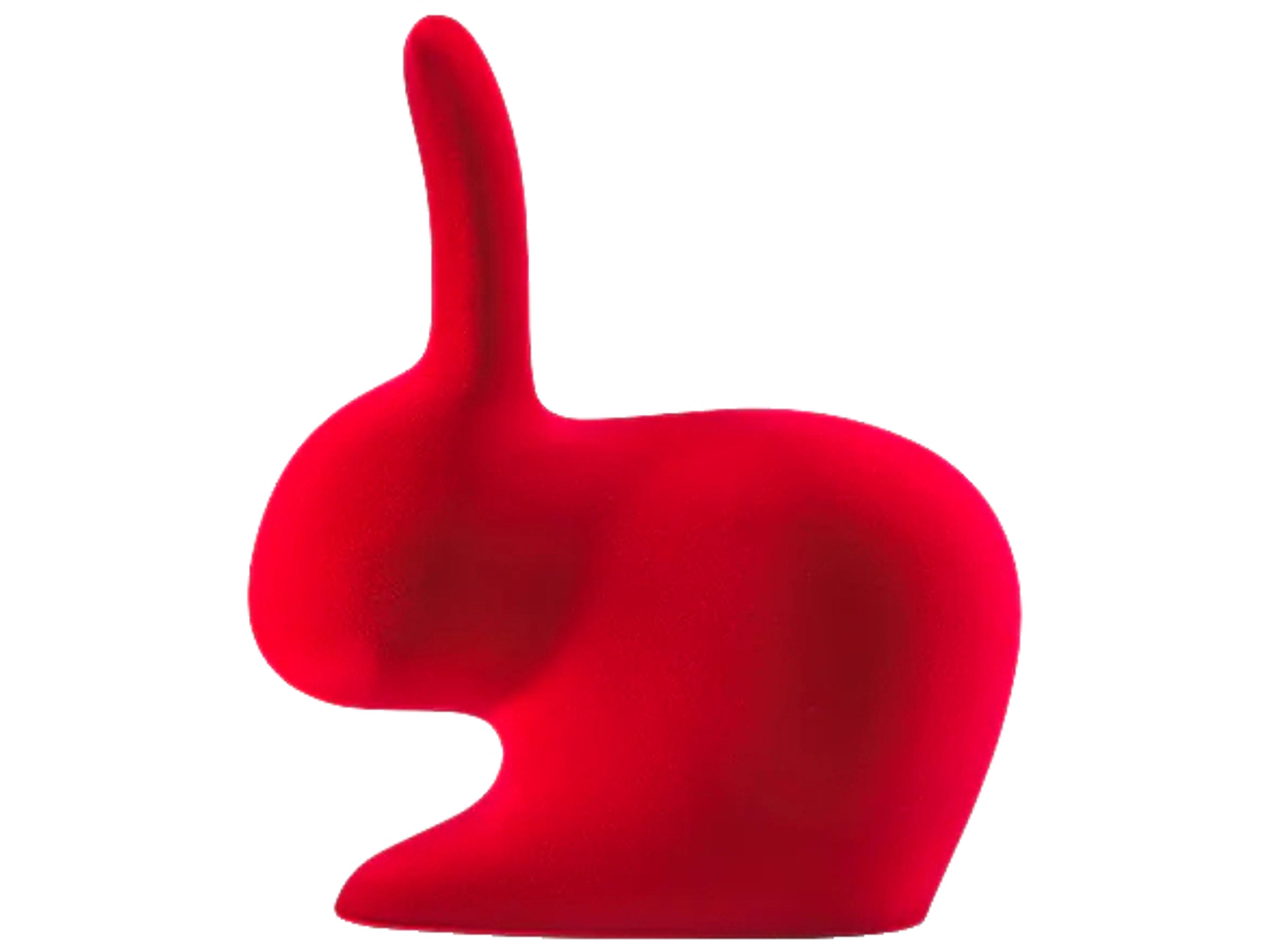 Qeeboo Rabbit Red Velvet Bookend