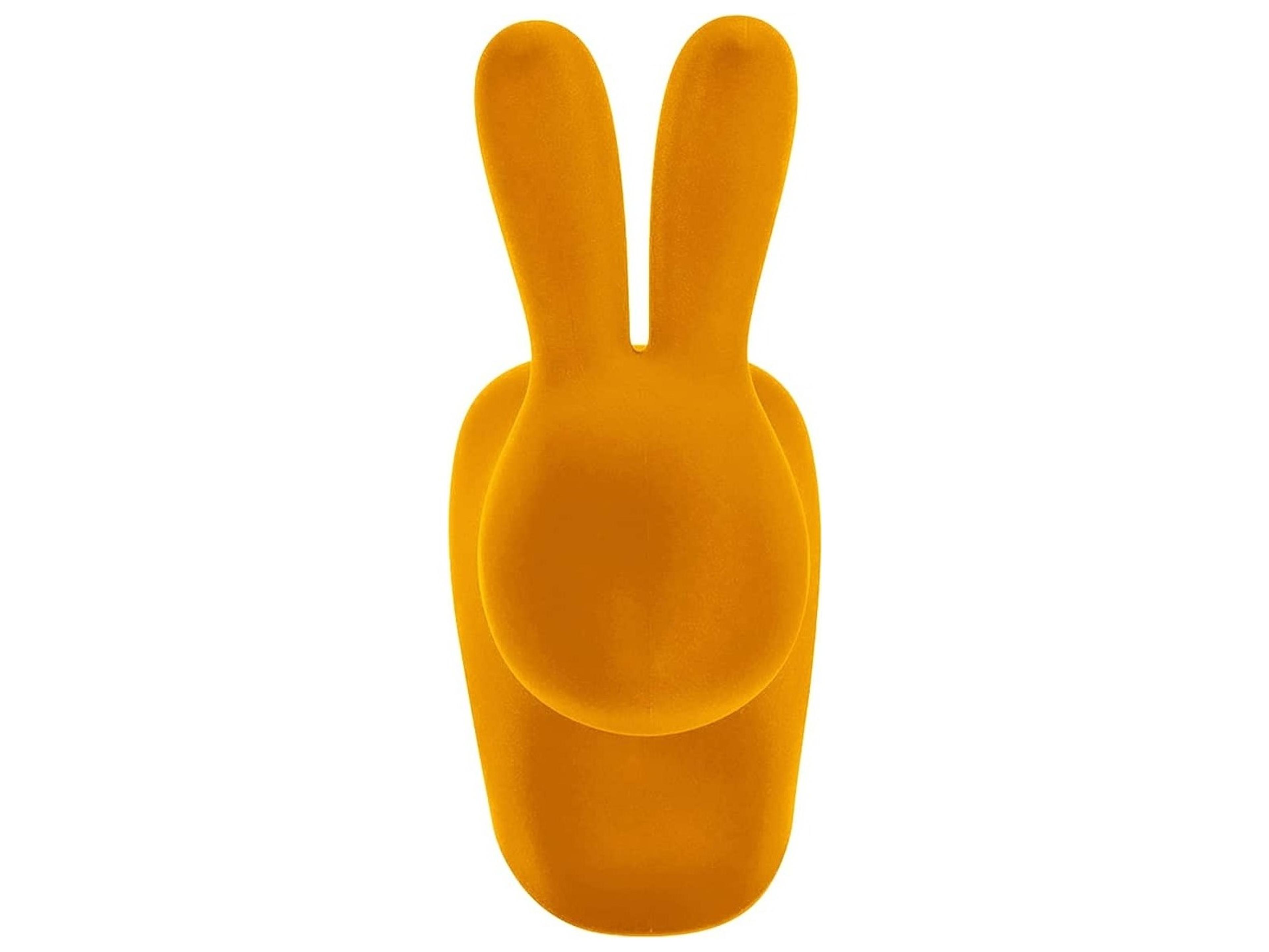 Qeeboo Rabbit Baby Gold Velvet Accent Chair