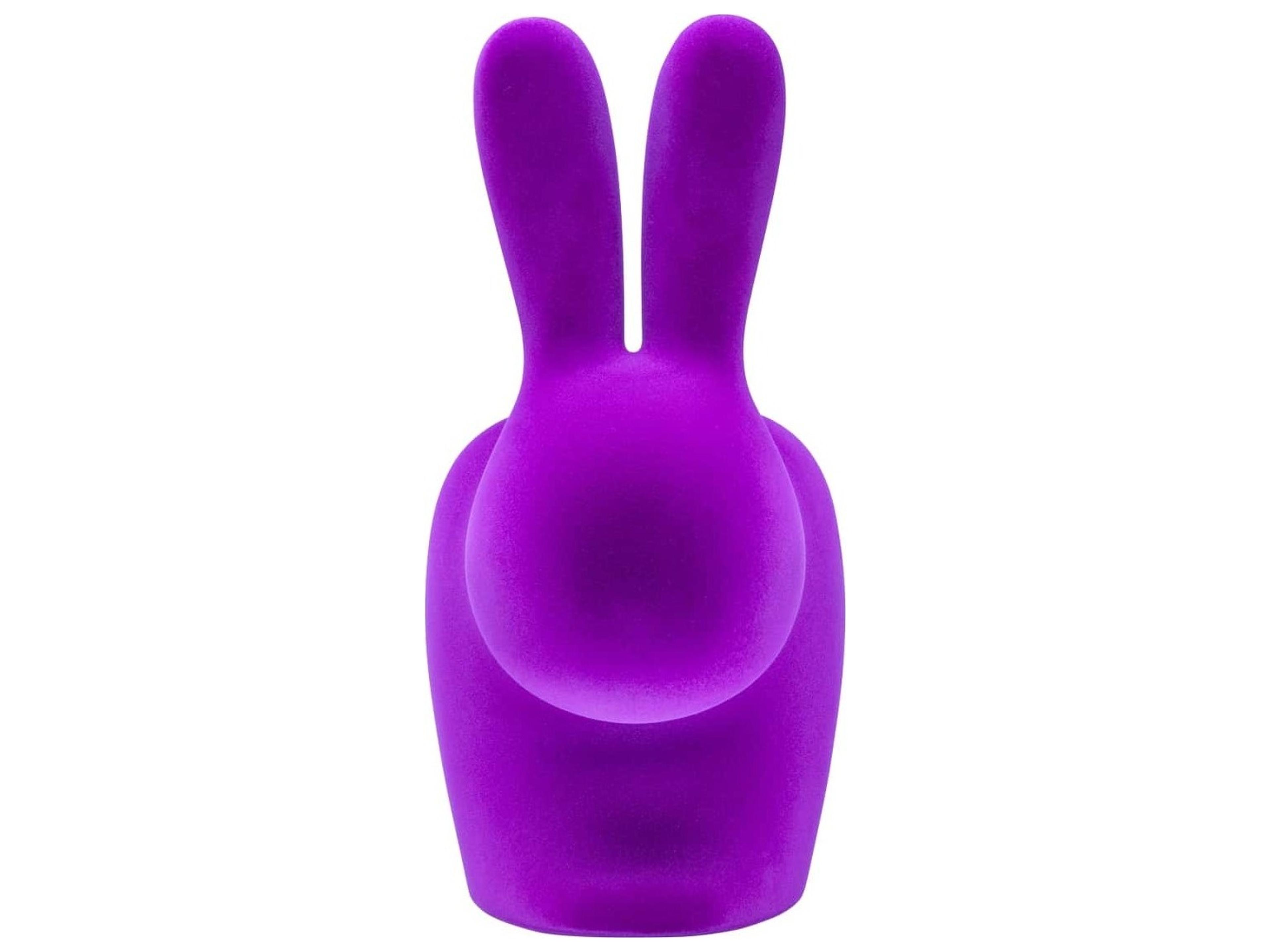 Qeeboo Rabbit Baby Purple Velvet Accent Chair