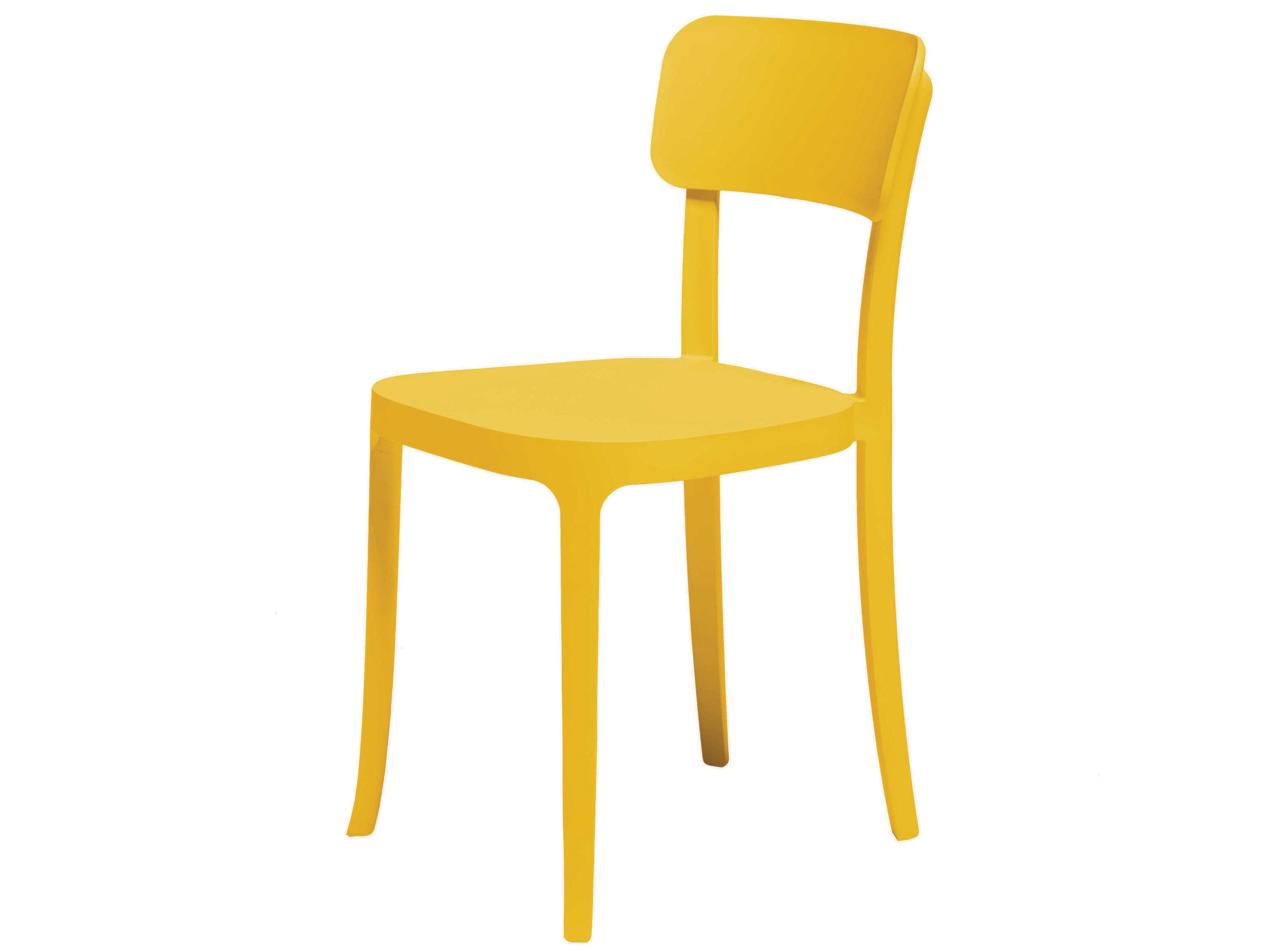 K Yellow Polypropylene Dining Chair (Set of 2)