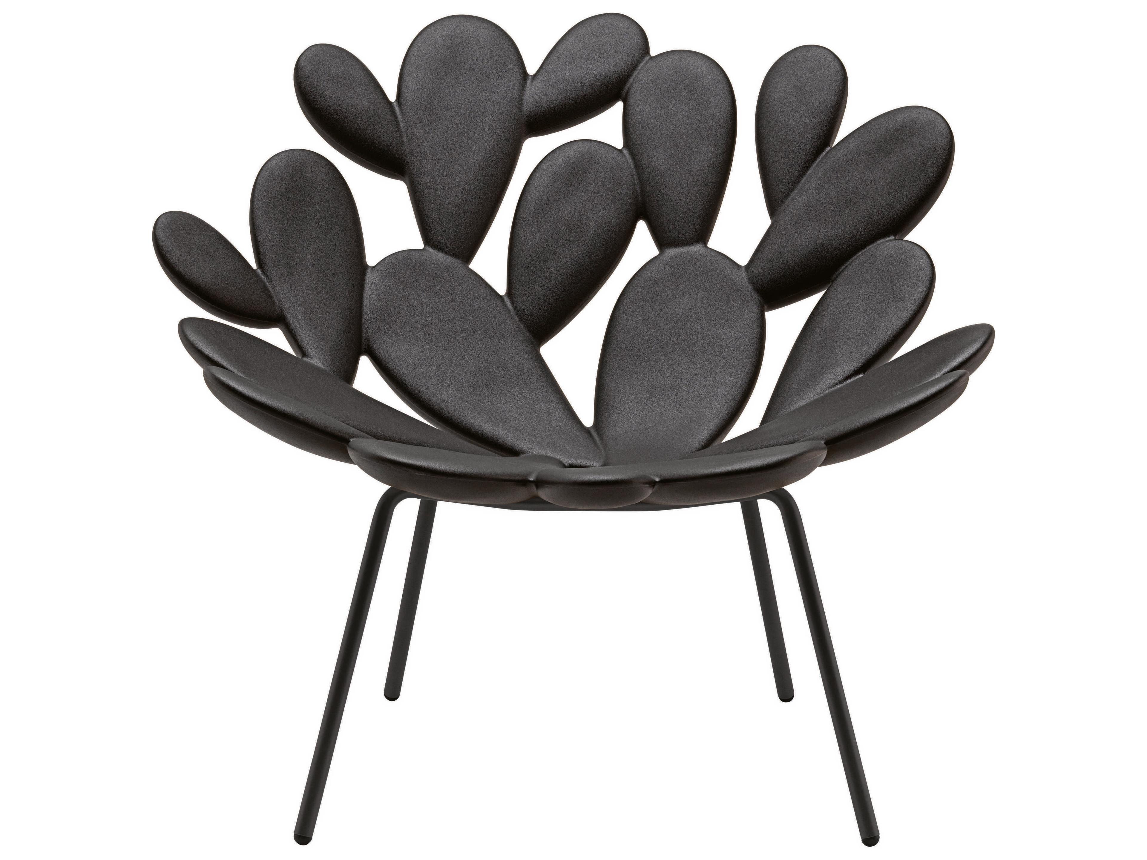 Filicudi Black Recycled Plastic Lounge Chair