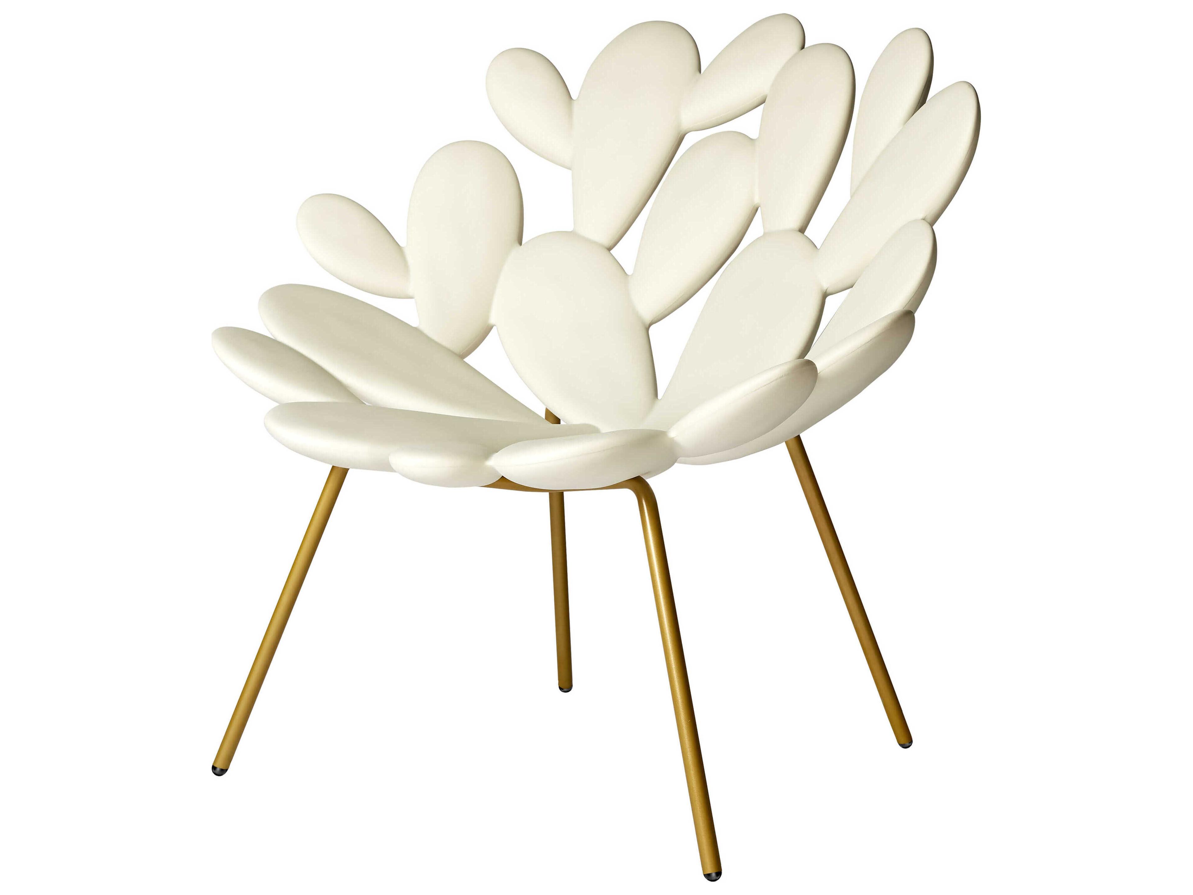 Filicudi White Brass Recycled Plastic Lounge Chair