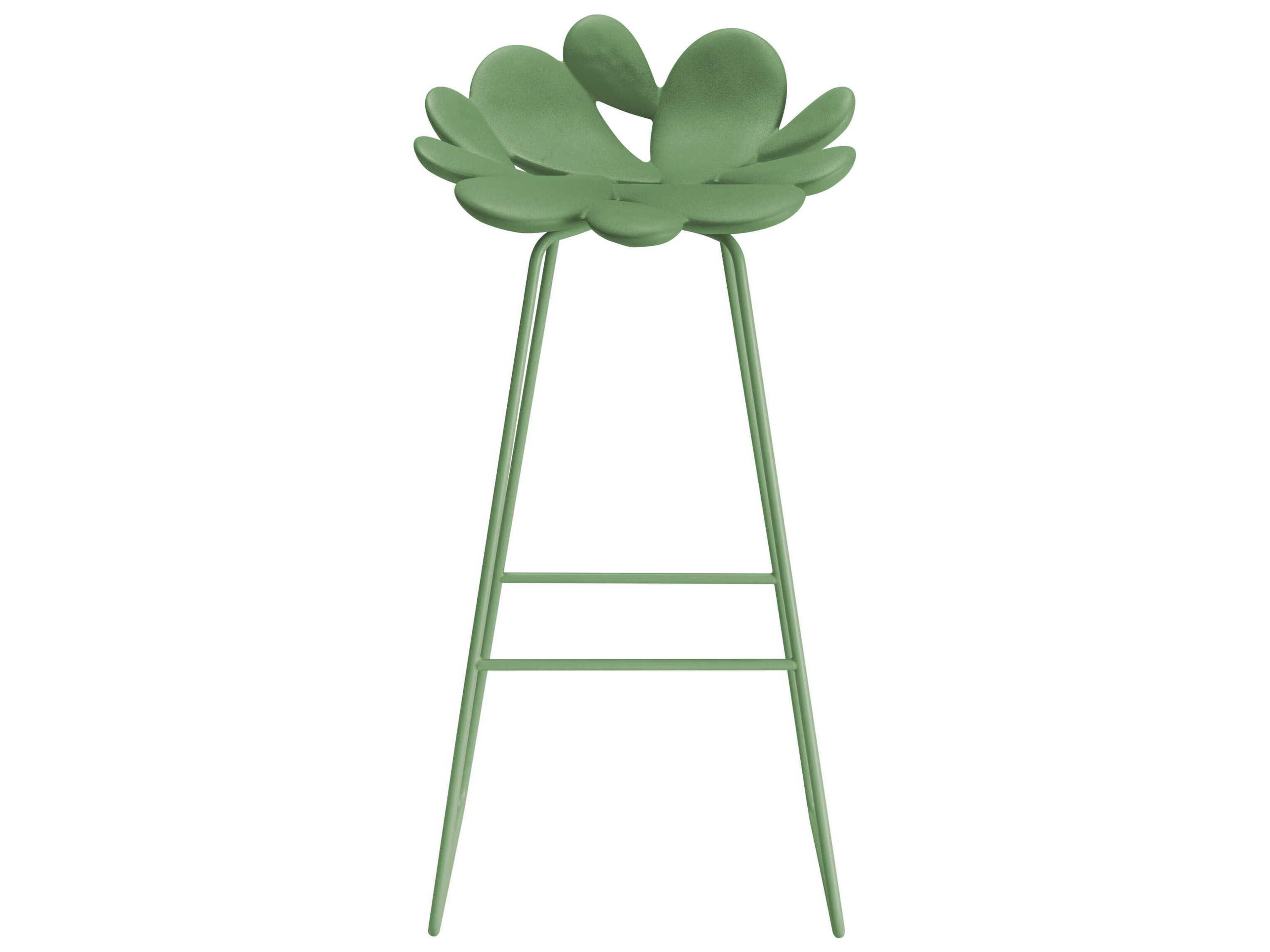 Qeeboo Outdoor Filicudi Balsam Green Recycled Plastic Bar Stool