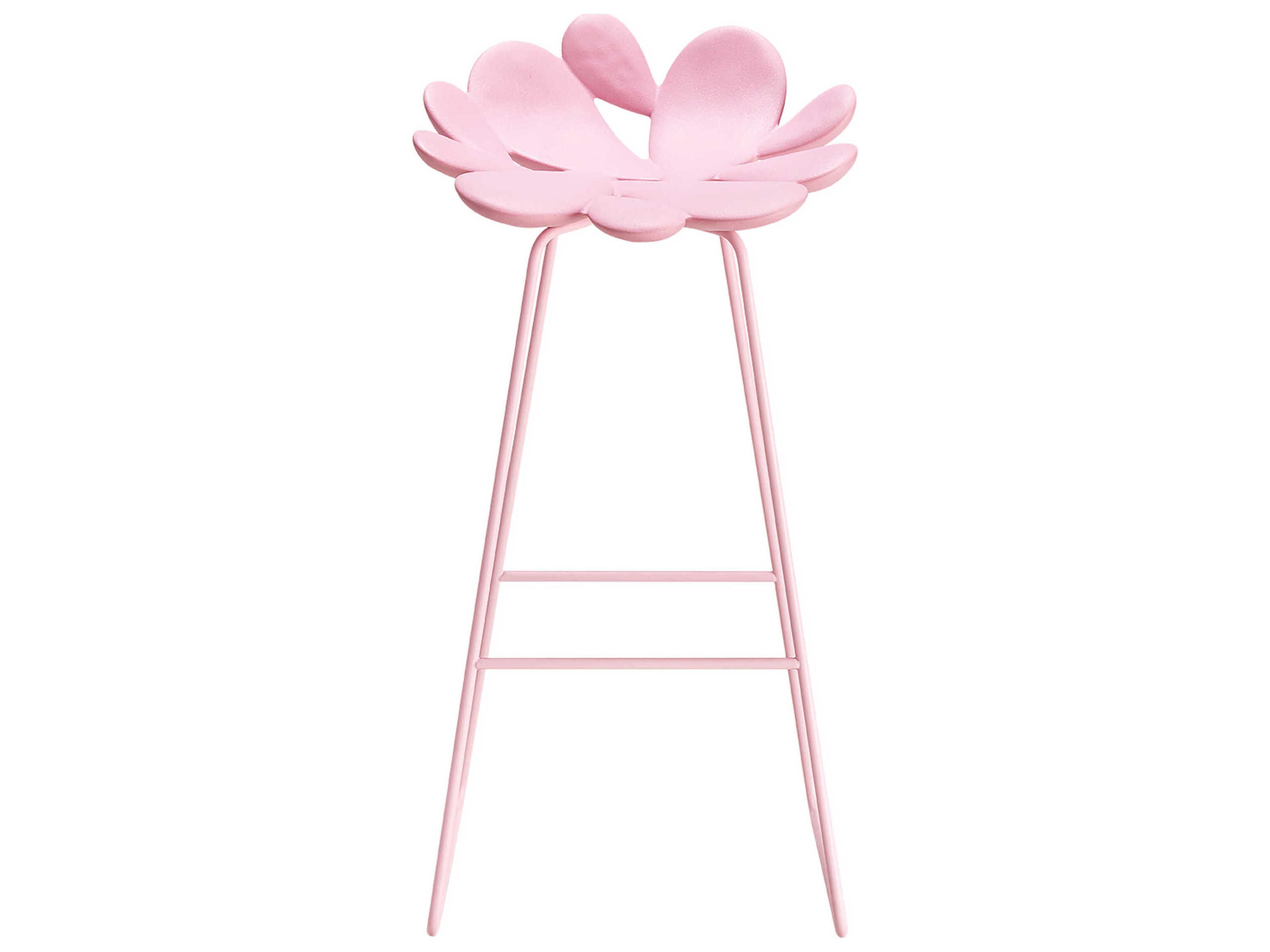 Qeeboo Outdoor Filicudi Pink Recycled Plastic Bar Stool