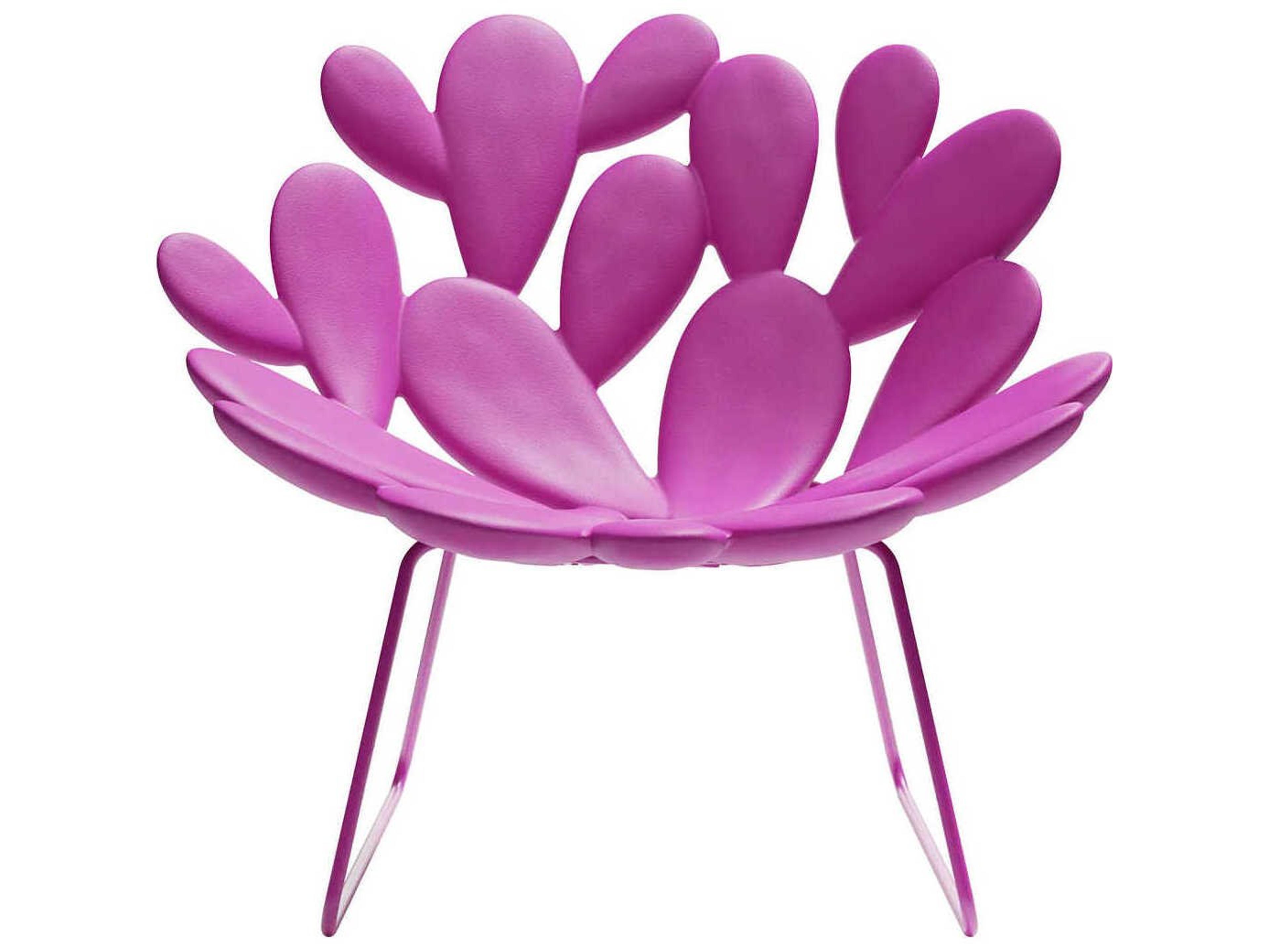 Qeeboo Outdoor Filicudi Fuxia Recycled Plastic Lounge Chair