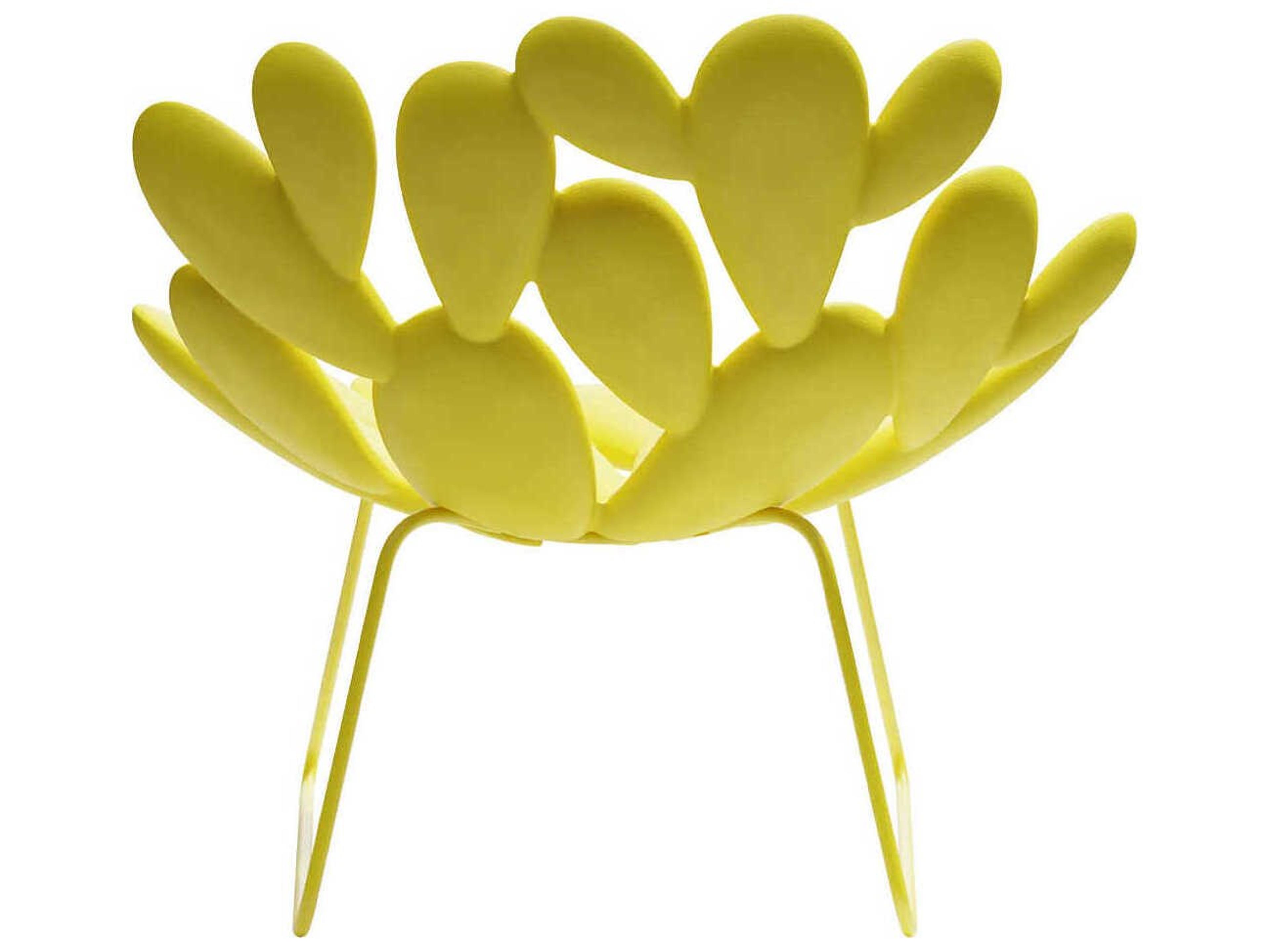 Qeeboo Outdoor Filicudi Yellow Recycled Plastic Lounge Chair