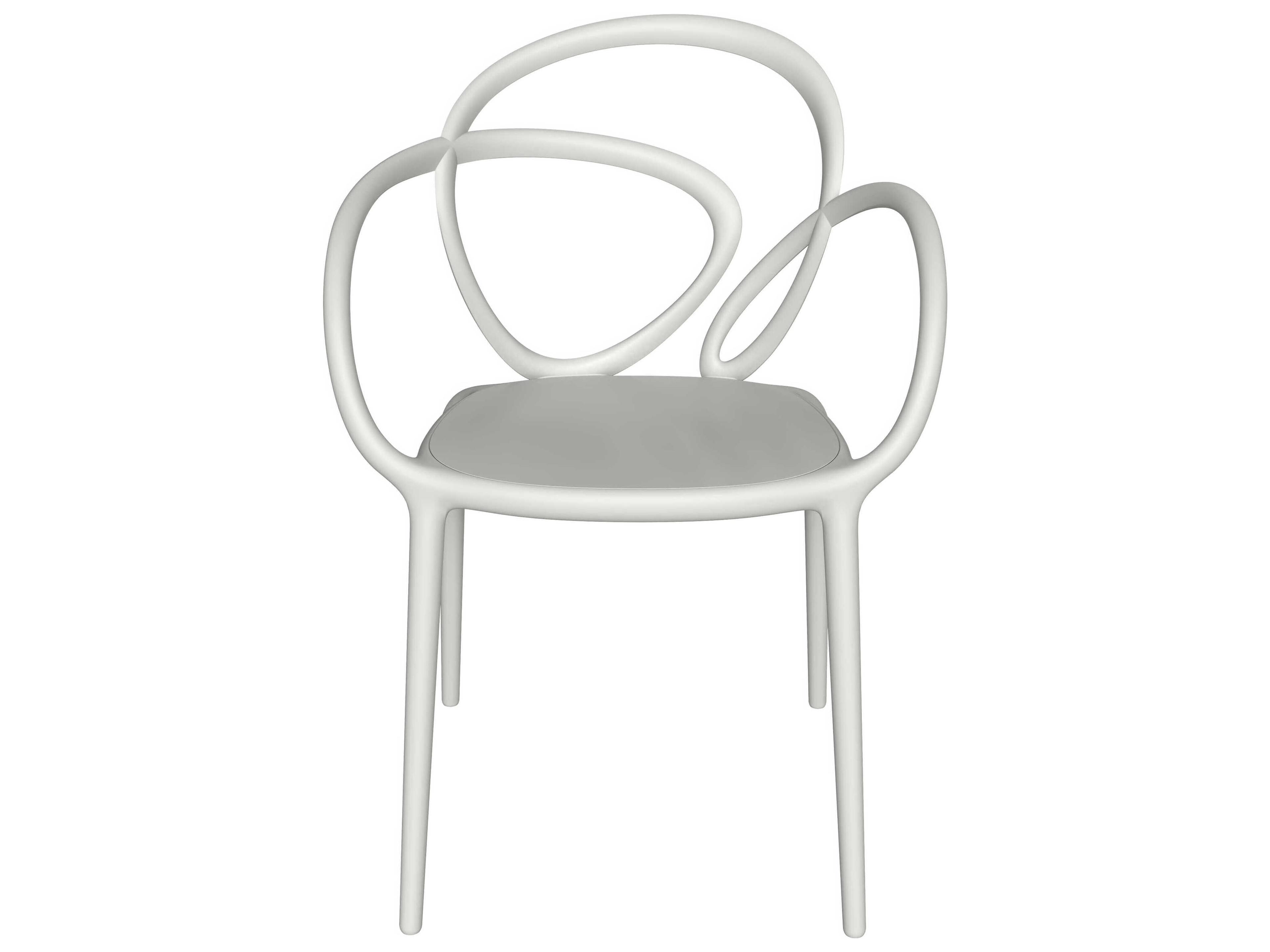 Loop White Polypropylene Dining Chair (Set of 2)