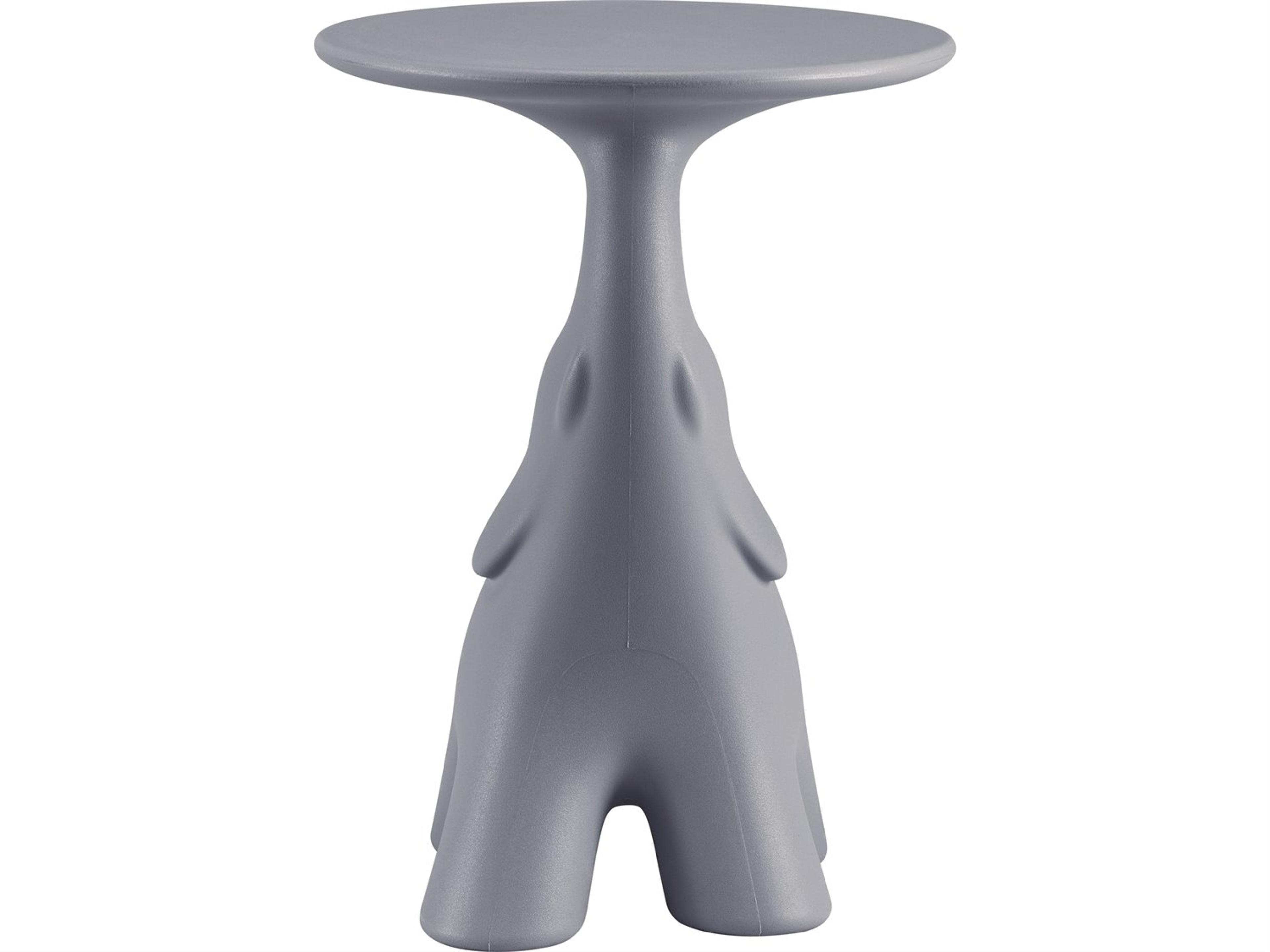 Qeeboo Outdoor Pako Light Blue Recycled Plastic Round End Table
