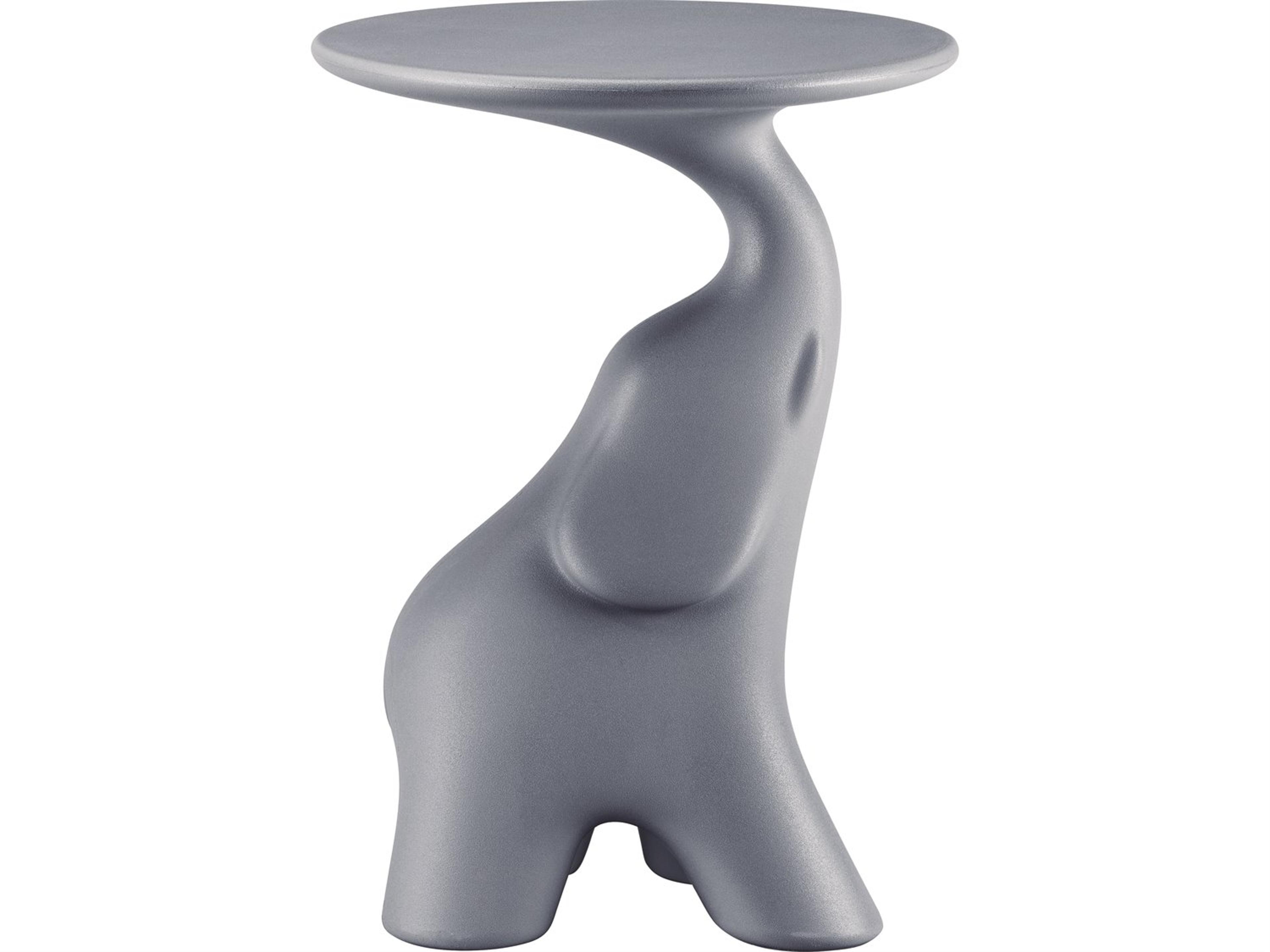 Qeeboo Outdoor Pako Light Blue Recycled Plastic Round End Table