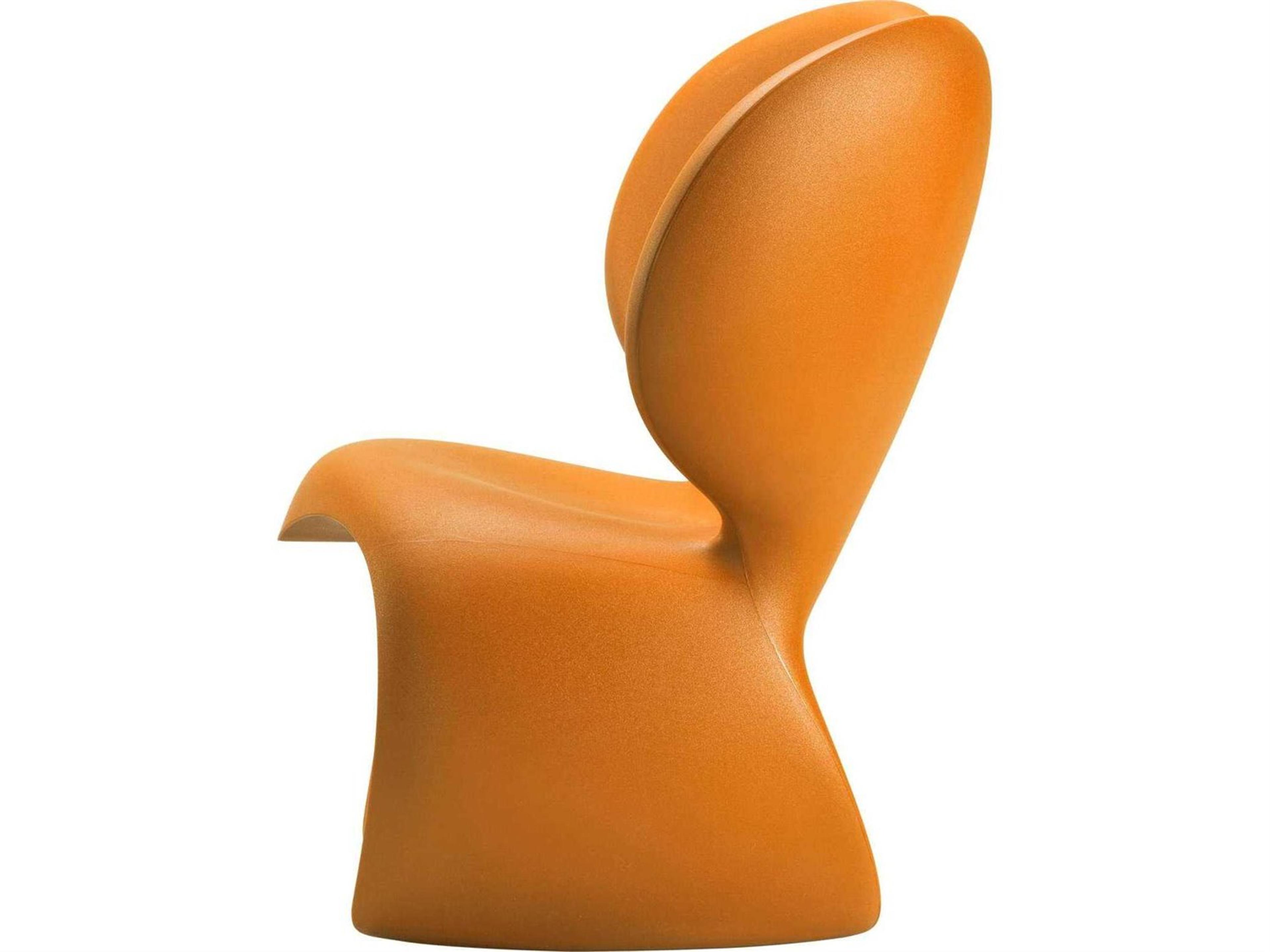 Qeeboo Outdoor Don't F**K With The Mouse Bright Orange Recycled Plastic Lounge Chair